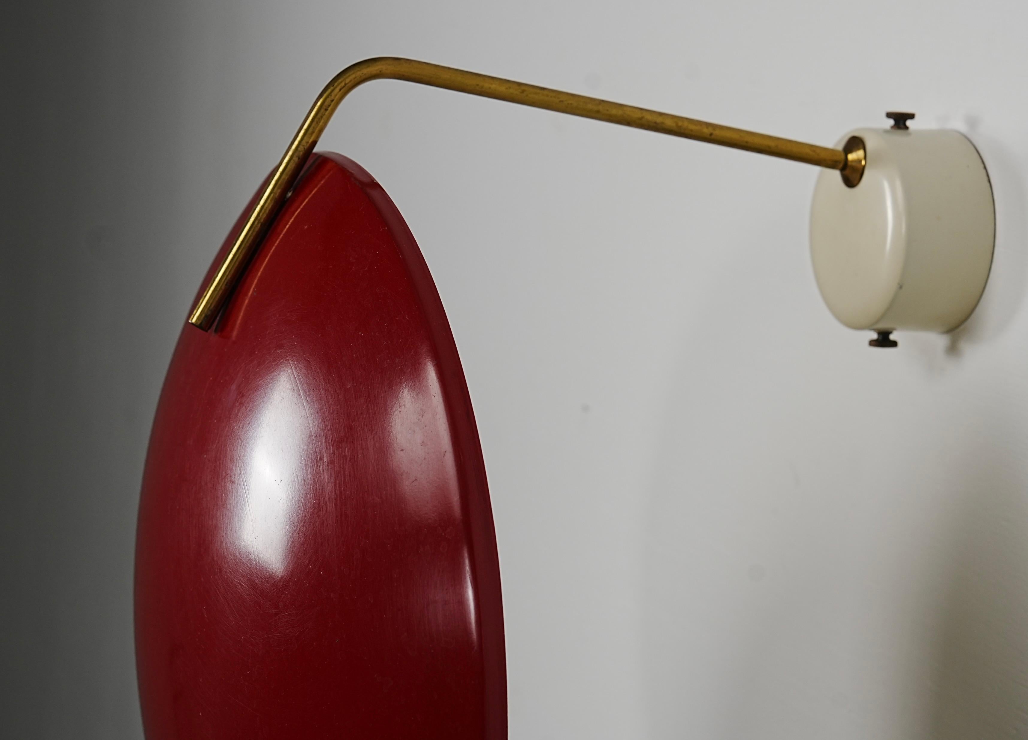 Juego de 4 Apliques de Stilnovo (marcado) en Metal y Latón, Italia, Años 60 en venta 3