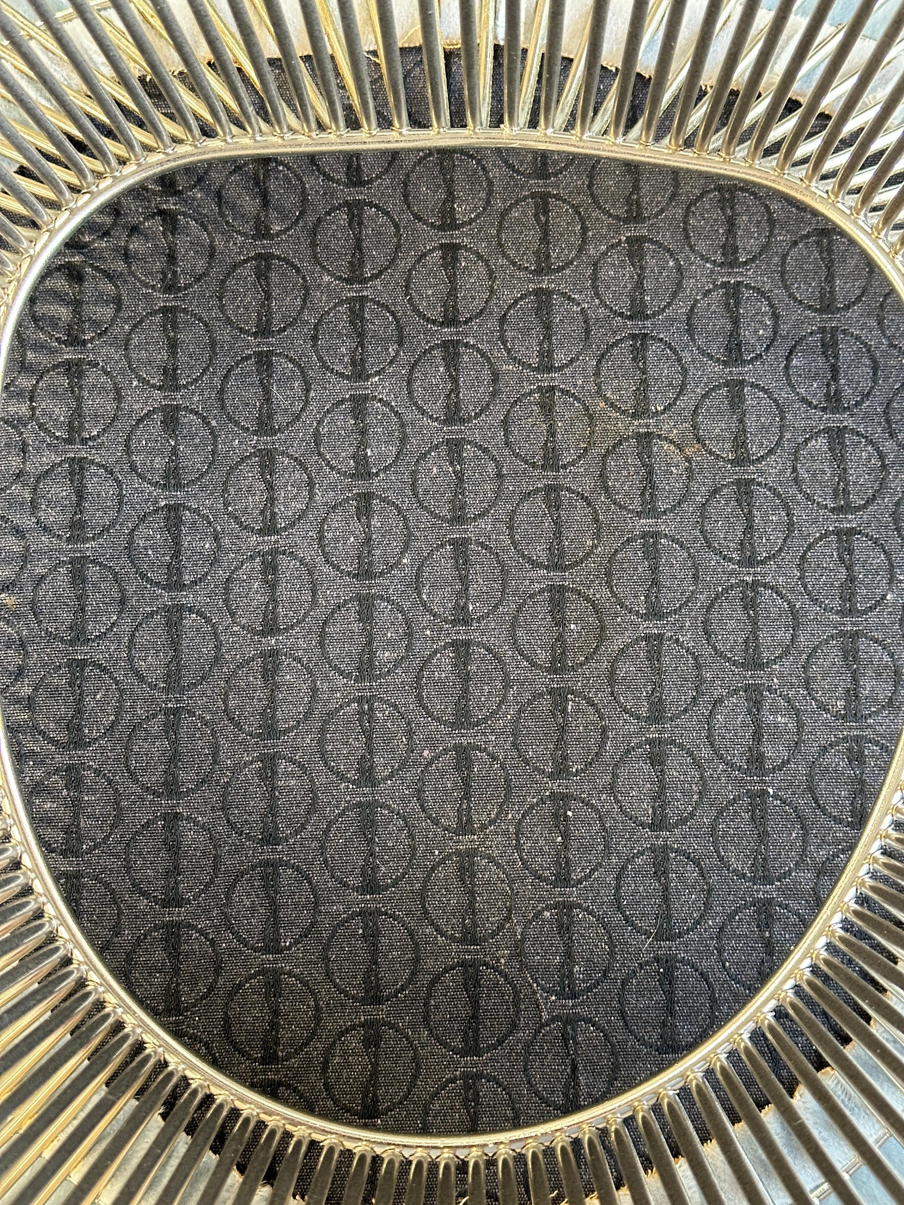 Set of 4 Warren Platner for Knoll Dining Arm Chairs in Knoll Swan Velvet 4