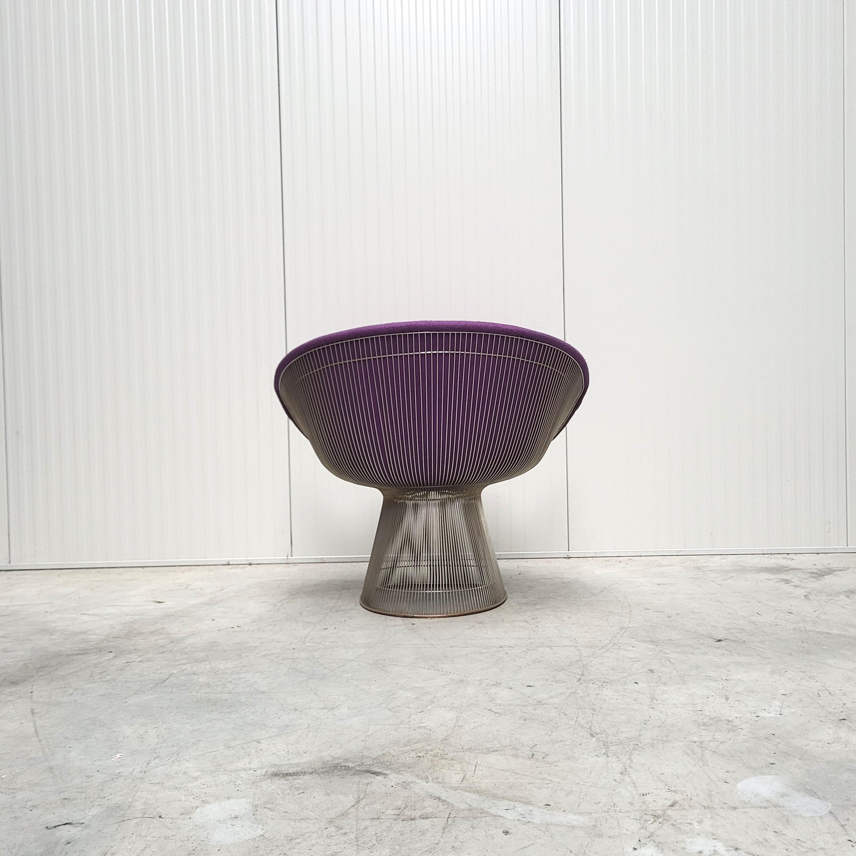 4er-Set Warren Platner Wire Lounge Chair für Knoll Purple Cato 1980er im Angebot 1