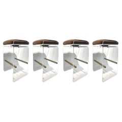 Ensemble de 4 tabourets de bar en cascade par Charles Hollis Jones