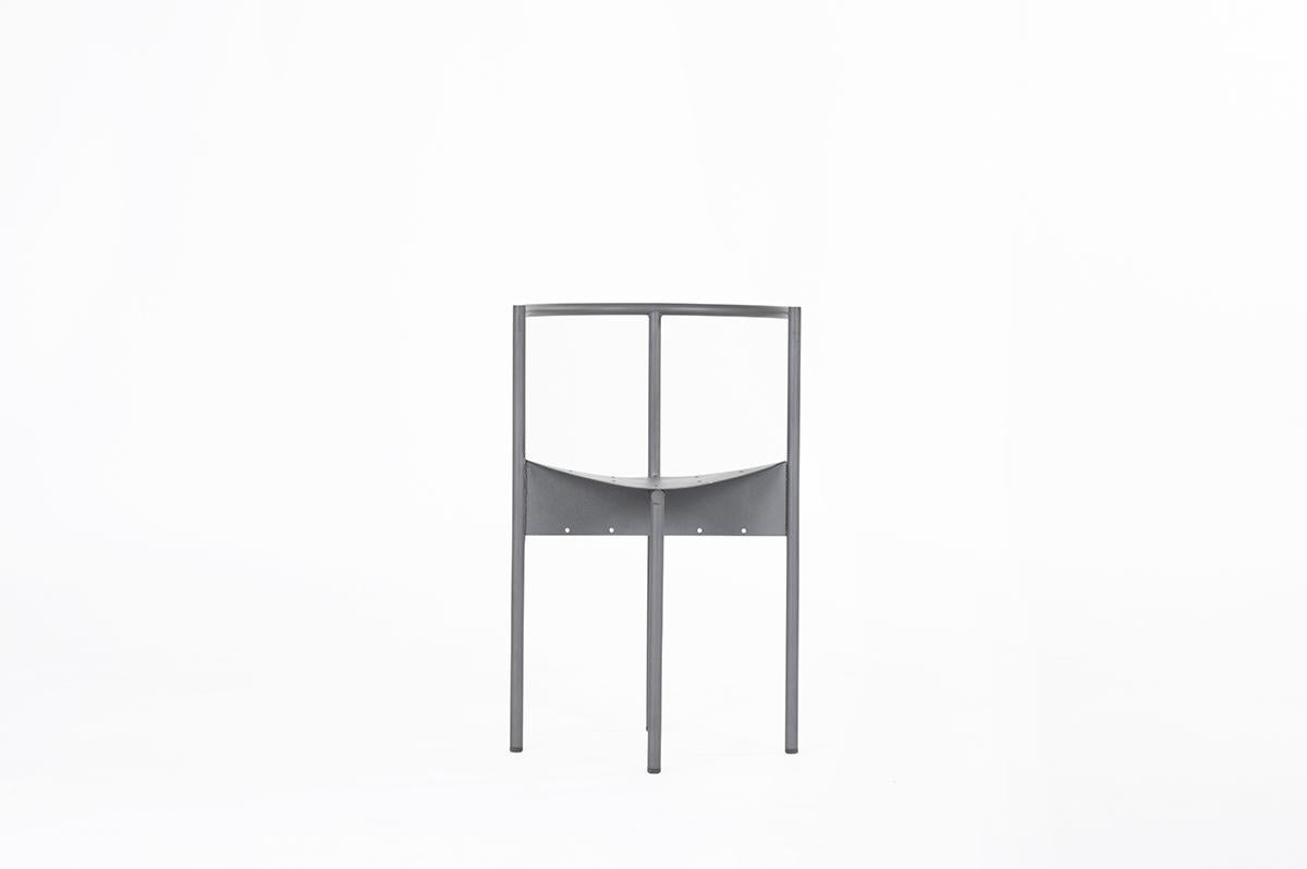 Set of 4 Wendy Wright chairs by Philippe Starck for Disform 1986 In Good Condition For Sale In JASSANS-RIOTTIER, FR