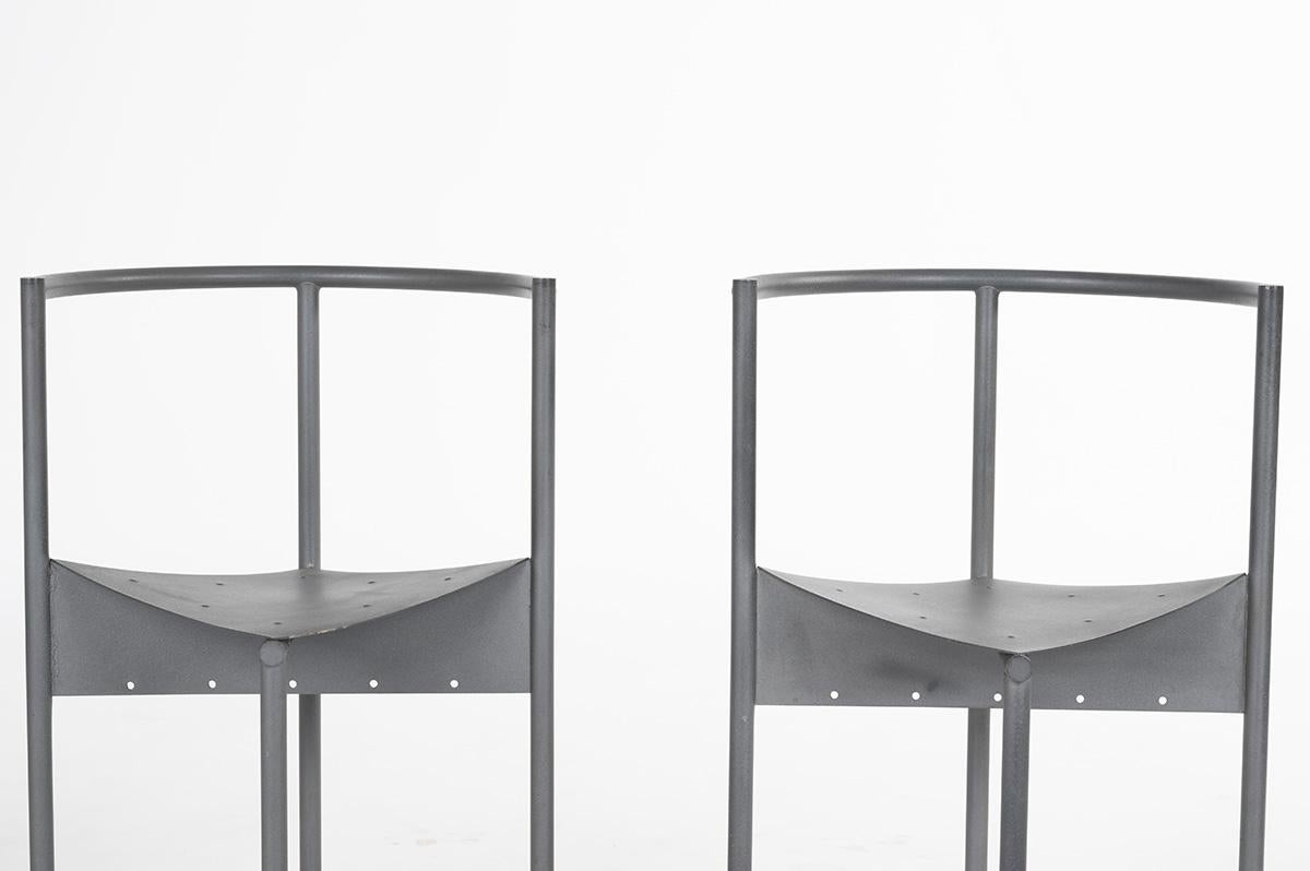 Ensemble de 4 chaises Wendy Wright de Philippe Starck pour Disform 1986 en vente 2