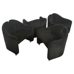 Ensemble de 4 chaises à roues PS142 mod. d'Eugenio Gerli pour Tecno des années 70, Italie