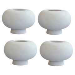 Set of 4 White Kabin Vase Fat by 101 Copenhagen
