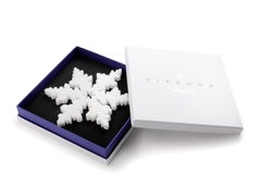 White Marble Coasters, Christmas Tree Decoration Set of 4 Tableware Italy