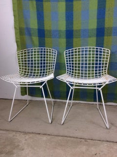 4 Stühle aus weißem Metall für Innen und Außen von Harry Bertoia für Knoll