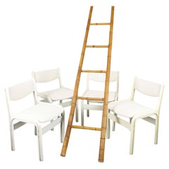 Ensemble de 4 chaises en PVC blanc - Studio Kastilia - Italie - c. 1970