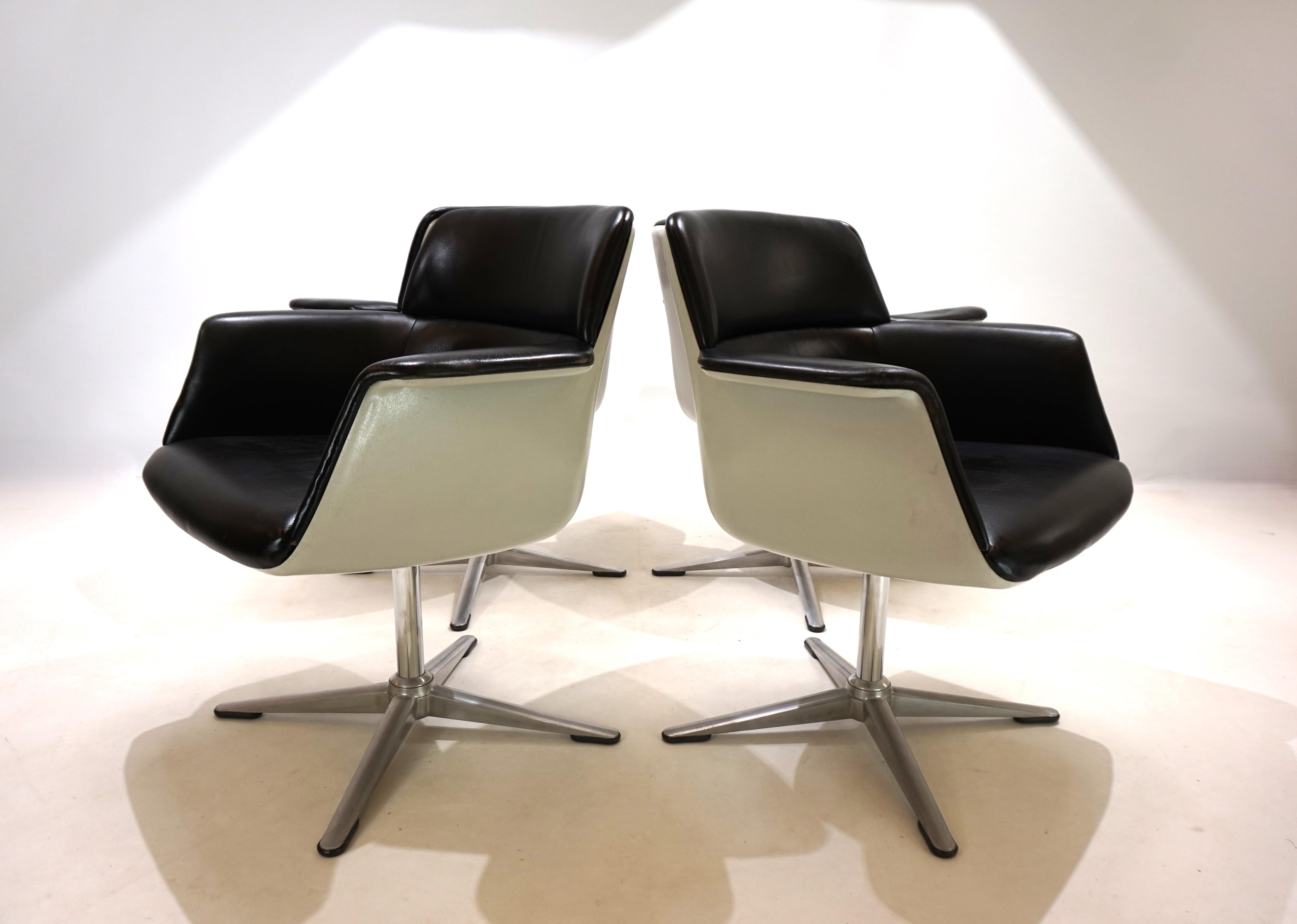 Set of 4 Wilkhahn 250 dining/office chairs by Friso Kramer 9