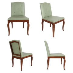 Set of 4 William Billy Haines Style Dining or Game Chairs - Modern Cabriole legs