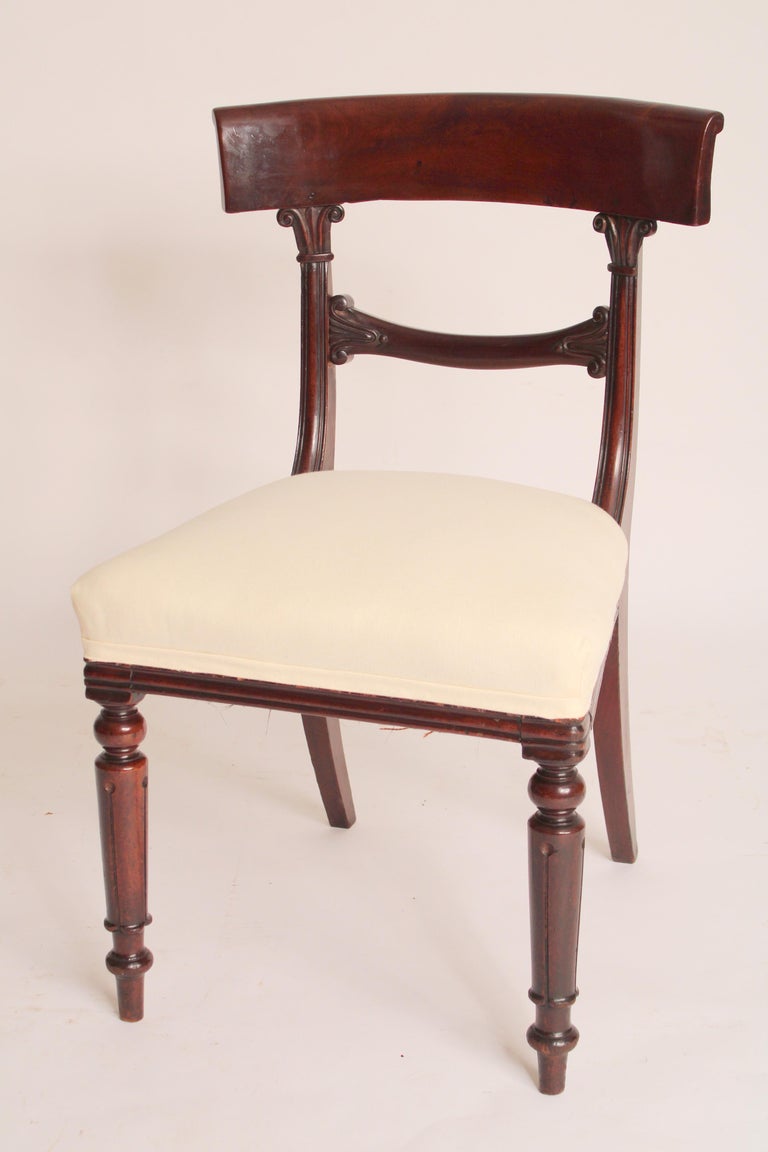 Set of 4 William IV Mahogany Side Chairs at 1stDibs