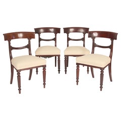 Set of 4 William IV Mahogany Side Chairs