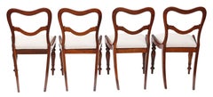Set of 4 William iv Rosewood Balloon Back Dining Chairs