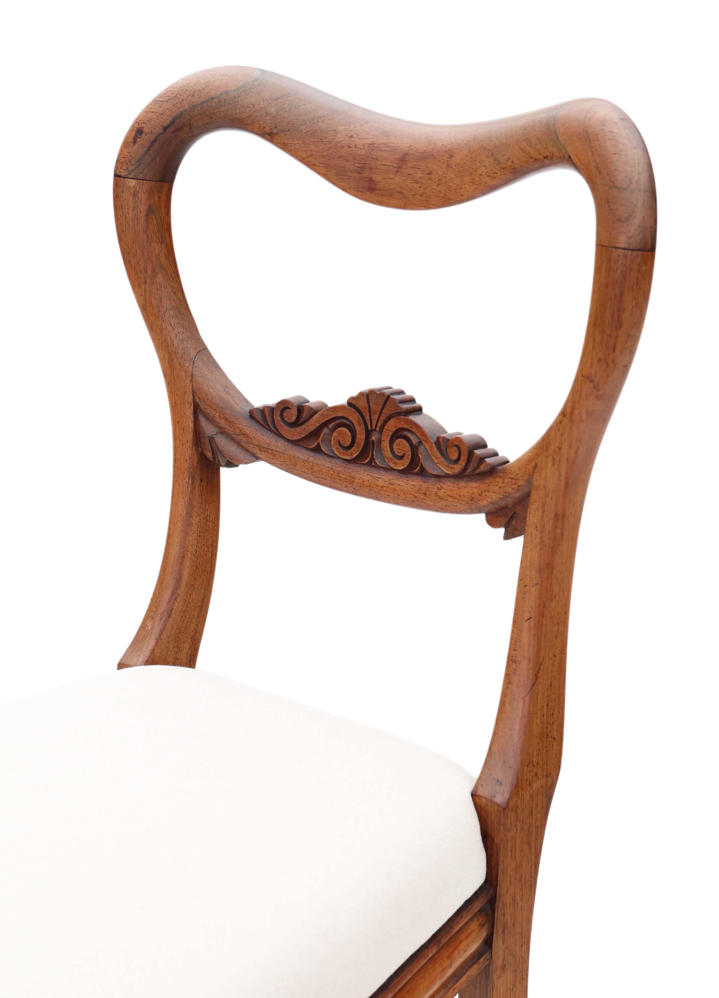 Set of 4 William IV Rosewood Balloon Back Dining Chairs 2