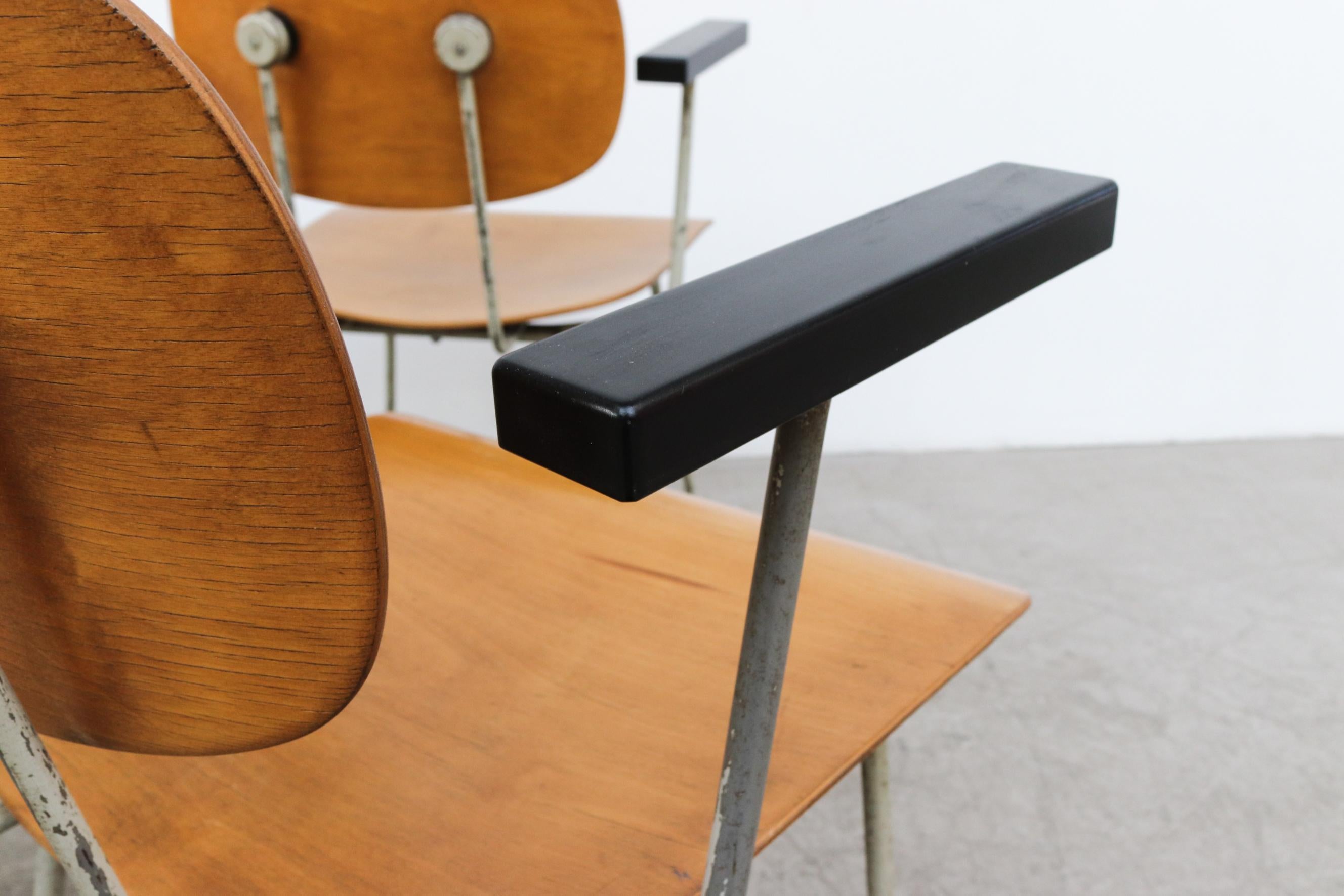 4er-Set  Wim Rietveld Modell „216“ Sessel für Gispen im Angebot 3