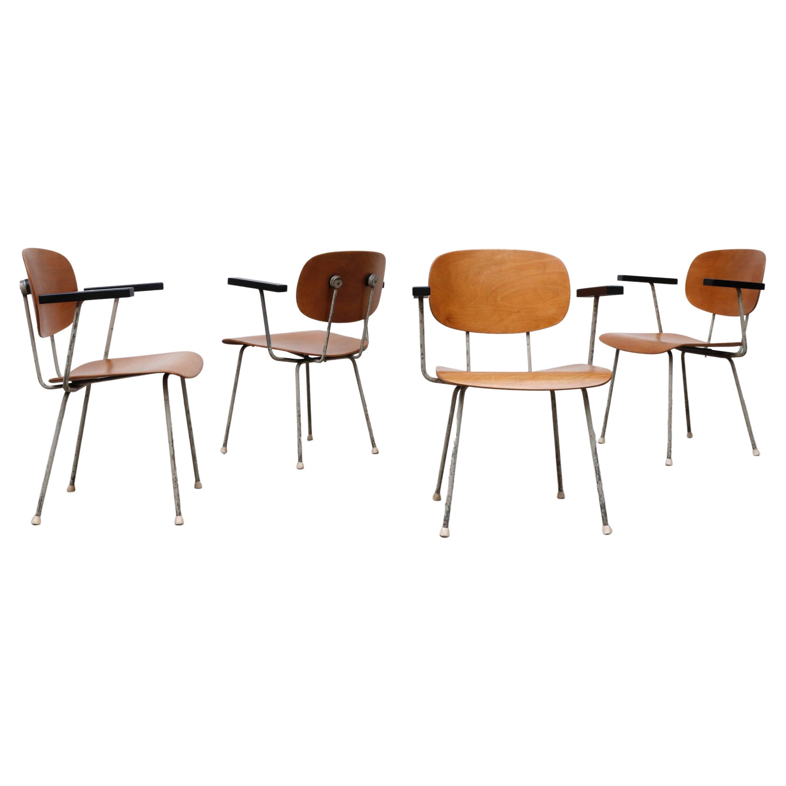 Set of 4  Wim Rietveld Model "216" Arm Chairs for Gispen