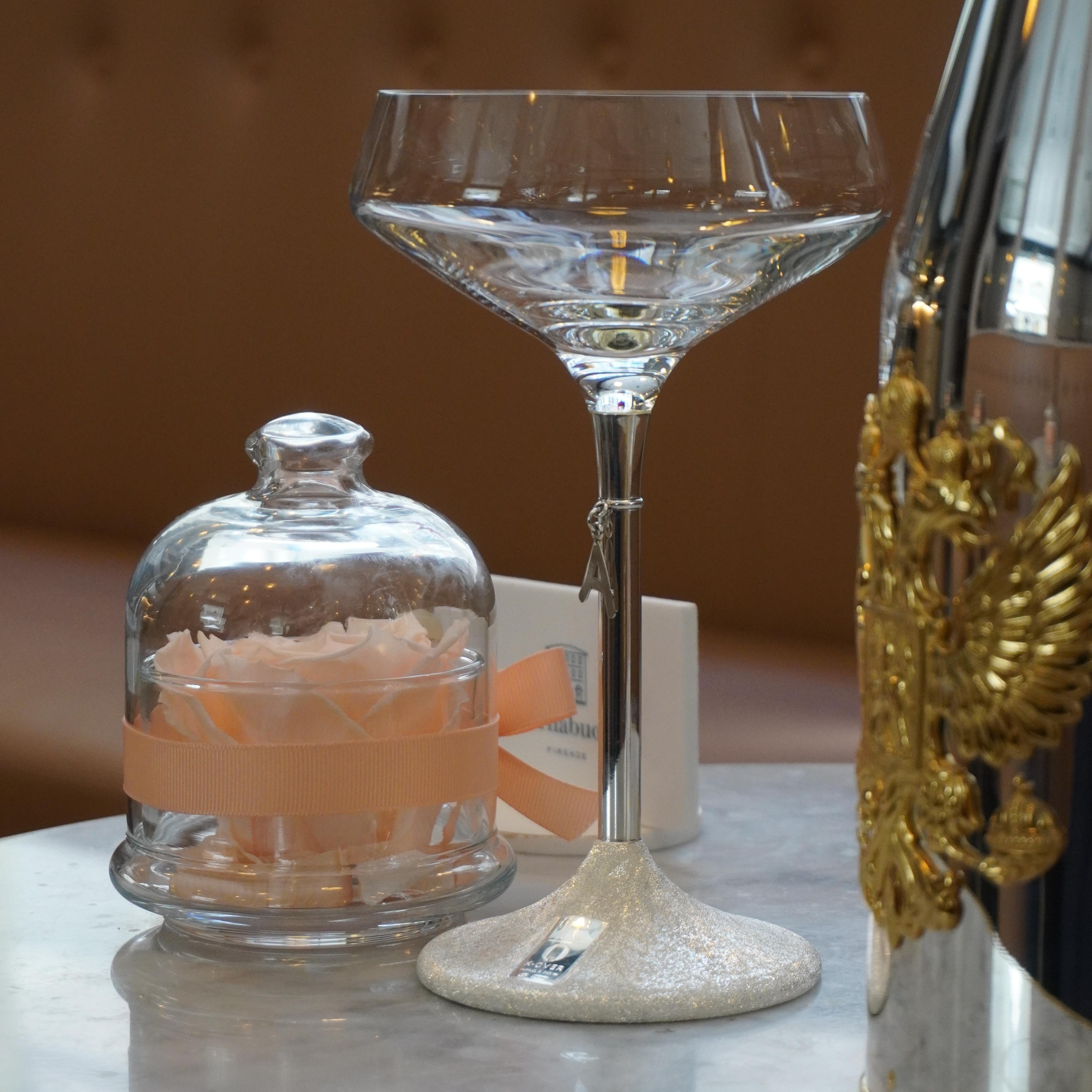 Bicchieri da vino e bicchieri da Champagne Coupe, in argento sterling,  Set di 4 pezzi in vendita 2