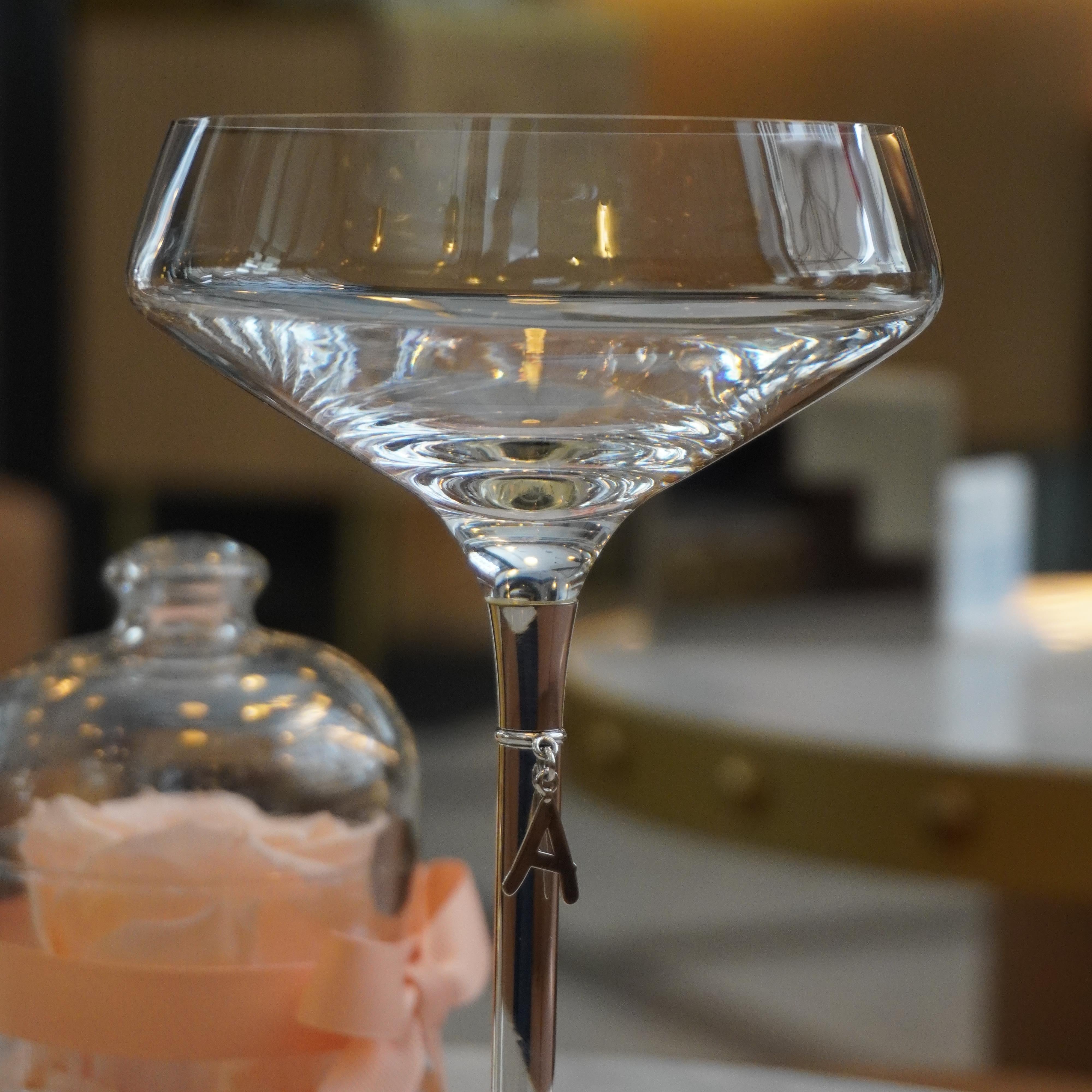 Bicchieri da vino e bicchieri da Champagne Coupe, in argento sterling,  Set di 4 pezzi in vendita 4