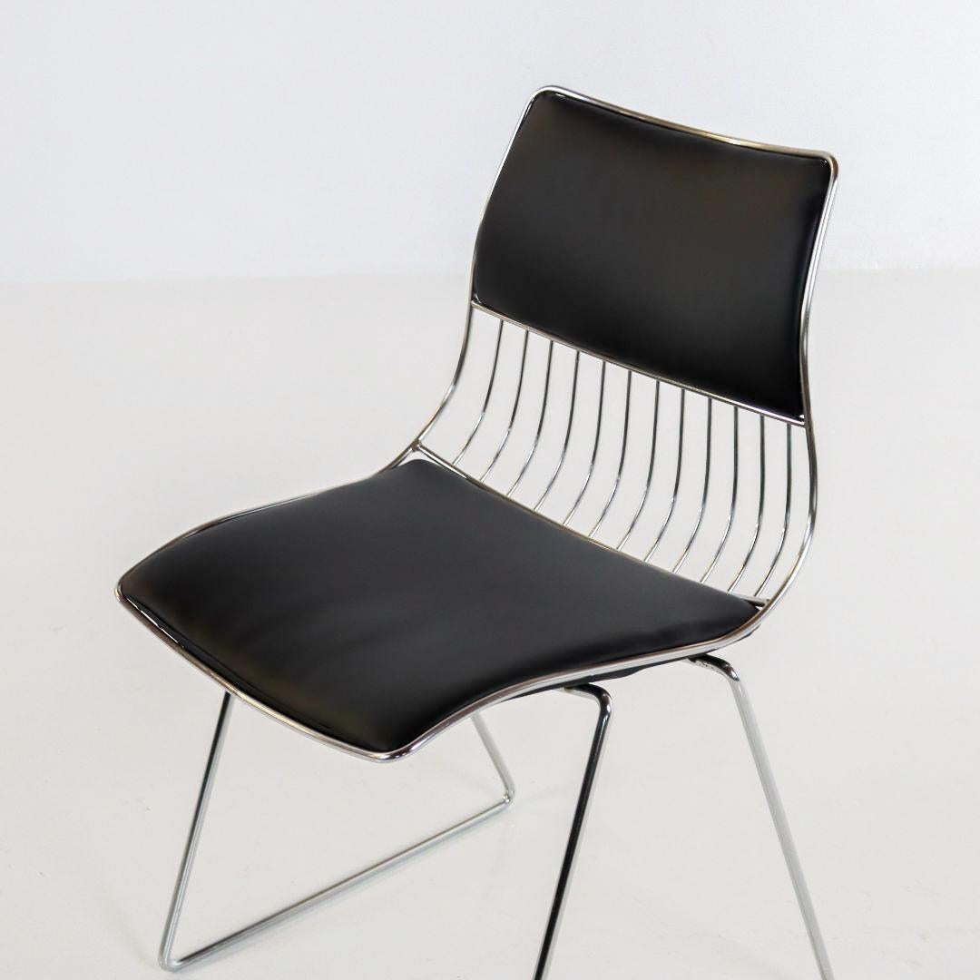 Late 20th Century Set of 4 Wire Dining Chairs by Rudi Verelst for Novalux 1970s For Sale