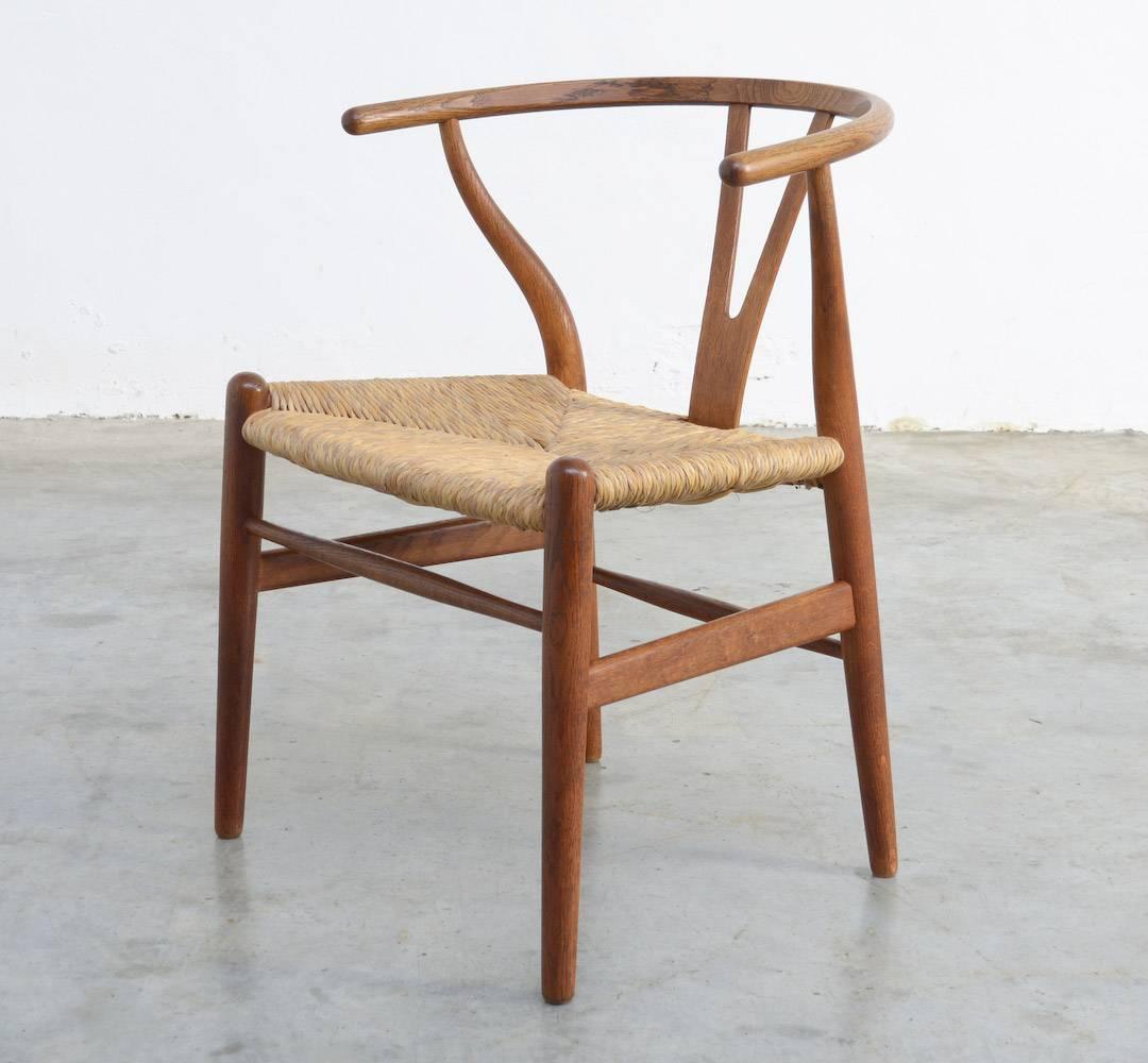 Set of Four Wishbone Chairs by Hans J. Wegner for Carl Hansen 1