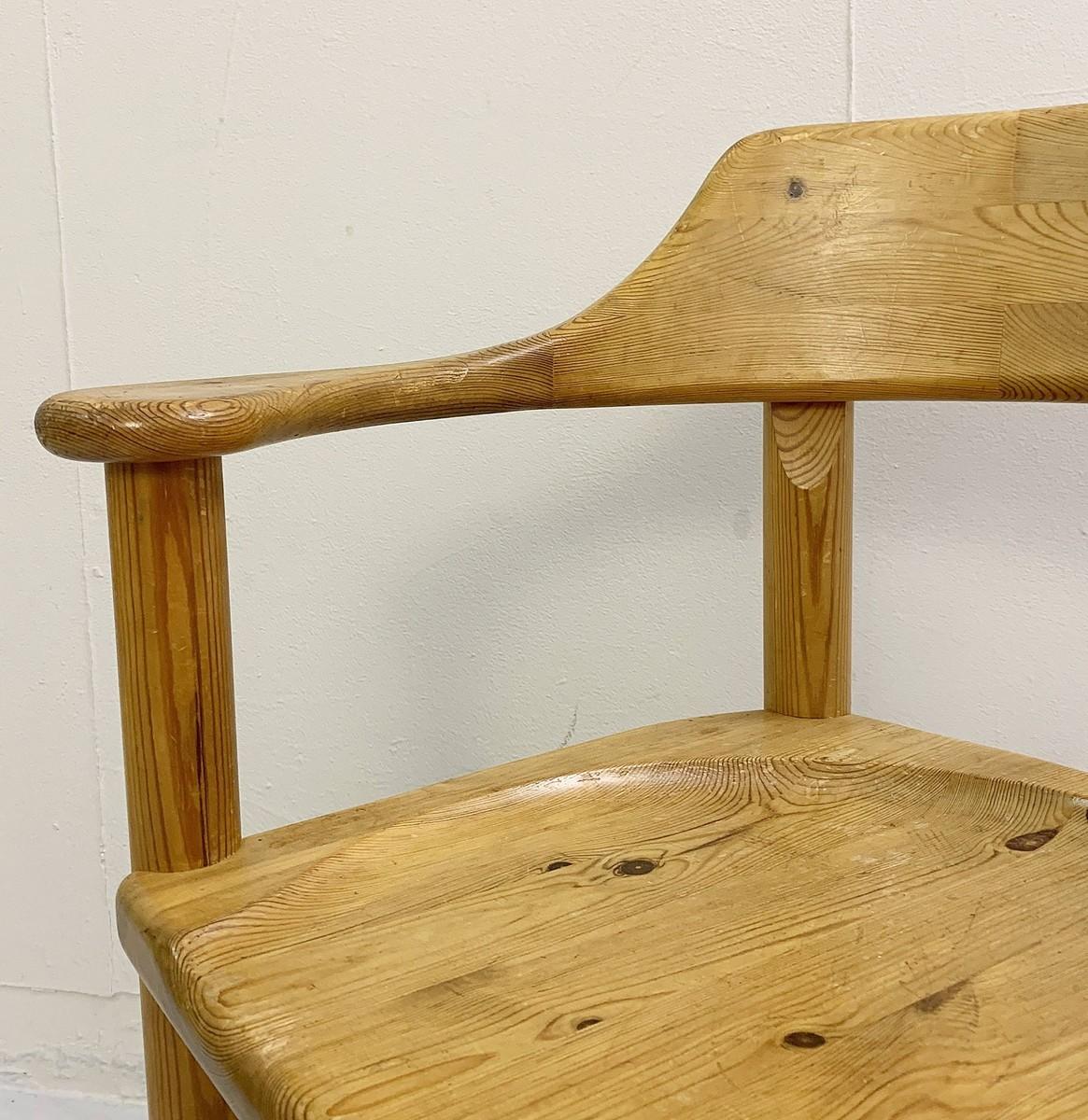 Late 20th Century Set of 4 Wood Chairs For Sale