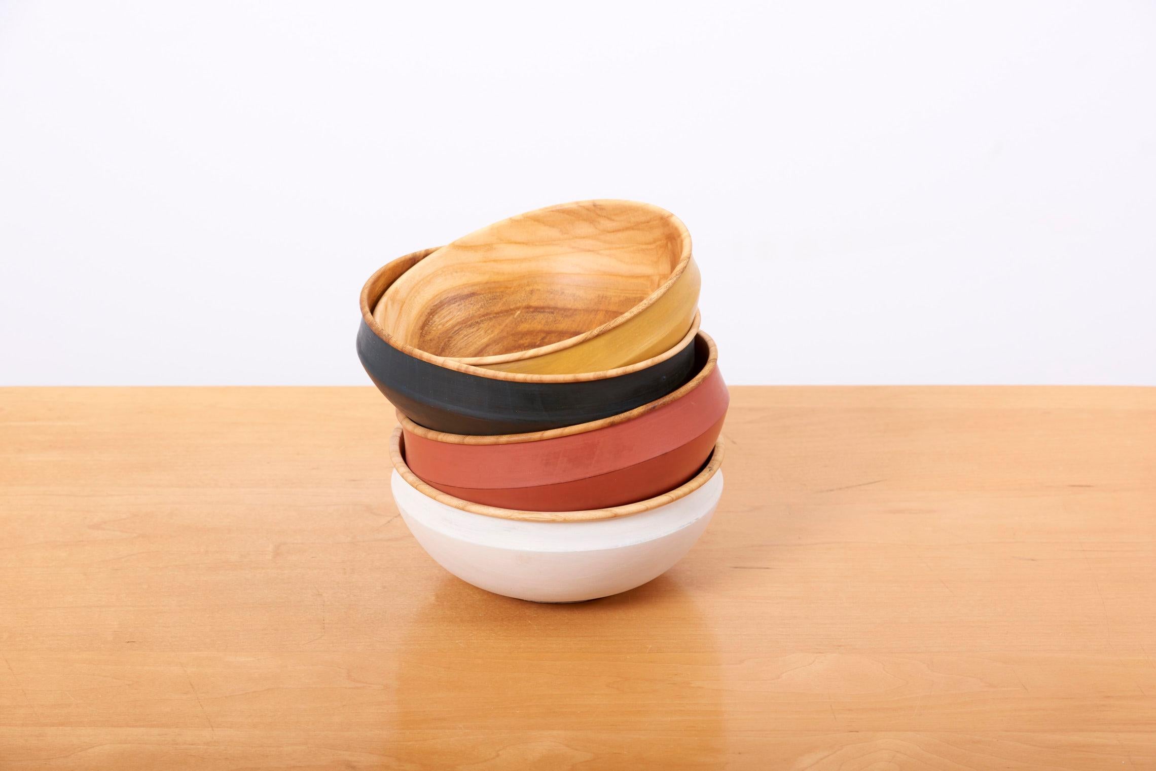 American Craftsman Set of 4 Wooden Bowls by Fabian Fischer, Germany, 2020 For Sale