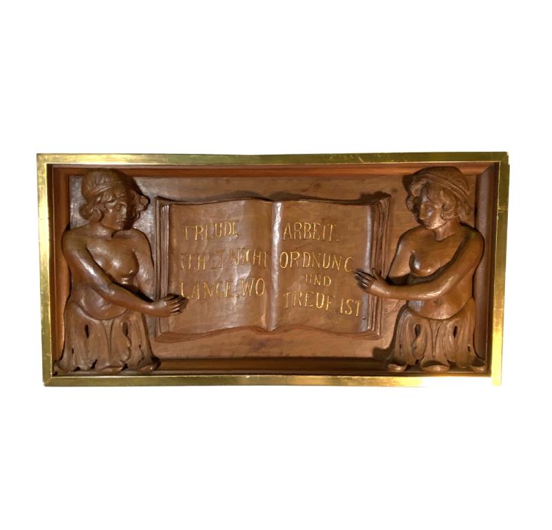 Set of 4 wooden carve panels In Good Condition For Sale In Queens, NY