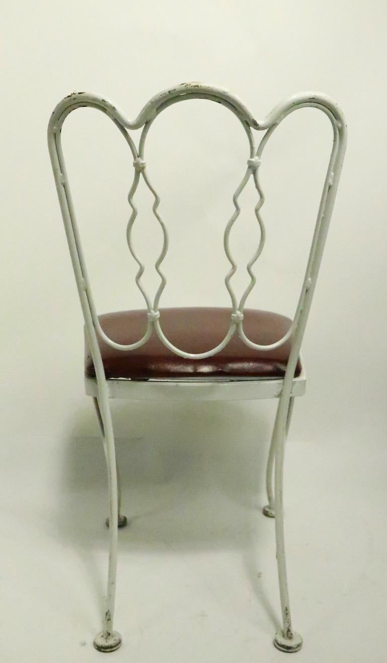 Set di 4 sedie da pranzo in ferro battuto di Lee Woodard in vendita 6