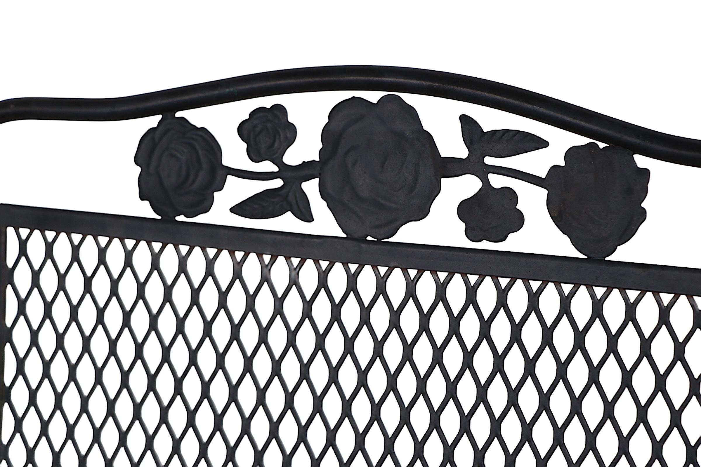 Ensemble de 4 chaises de salle à manger en fer forgé pour jardin, patio et poolside Meadowcraft Briarwood en vente 2