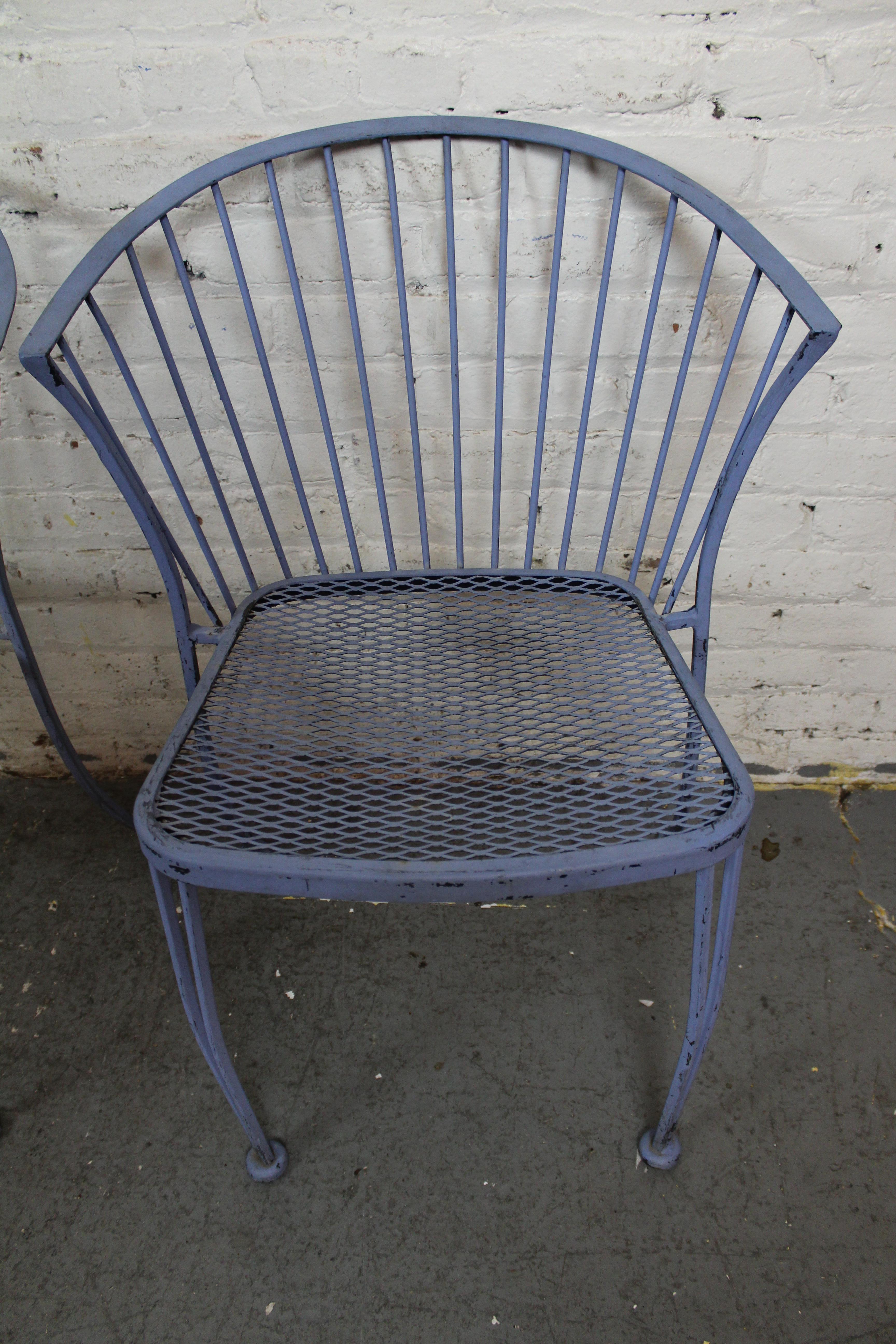 Set of 4 Wrought Iron 