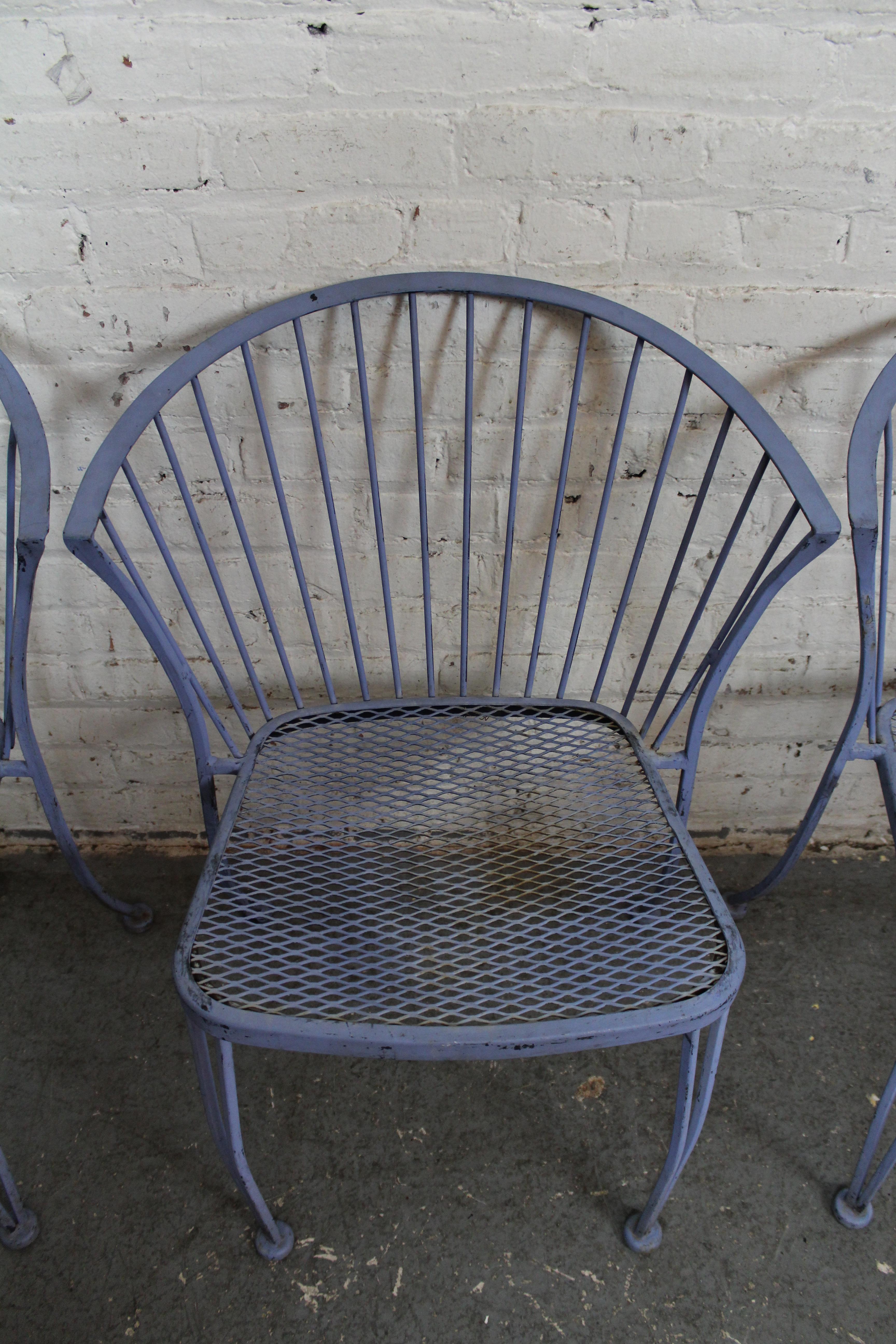 Set of 4 Wrought Iron 