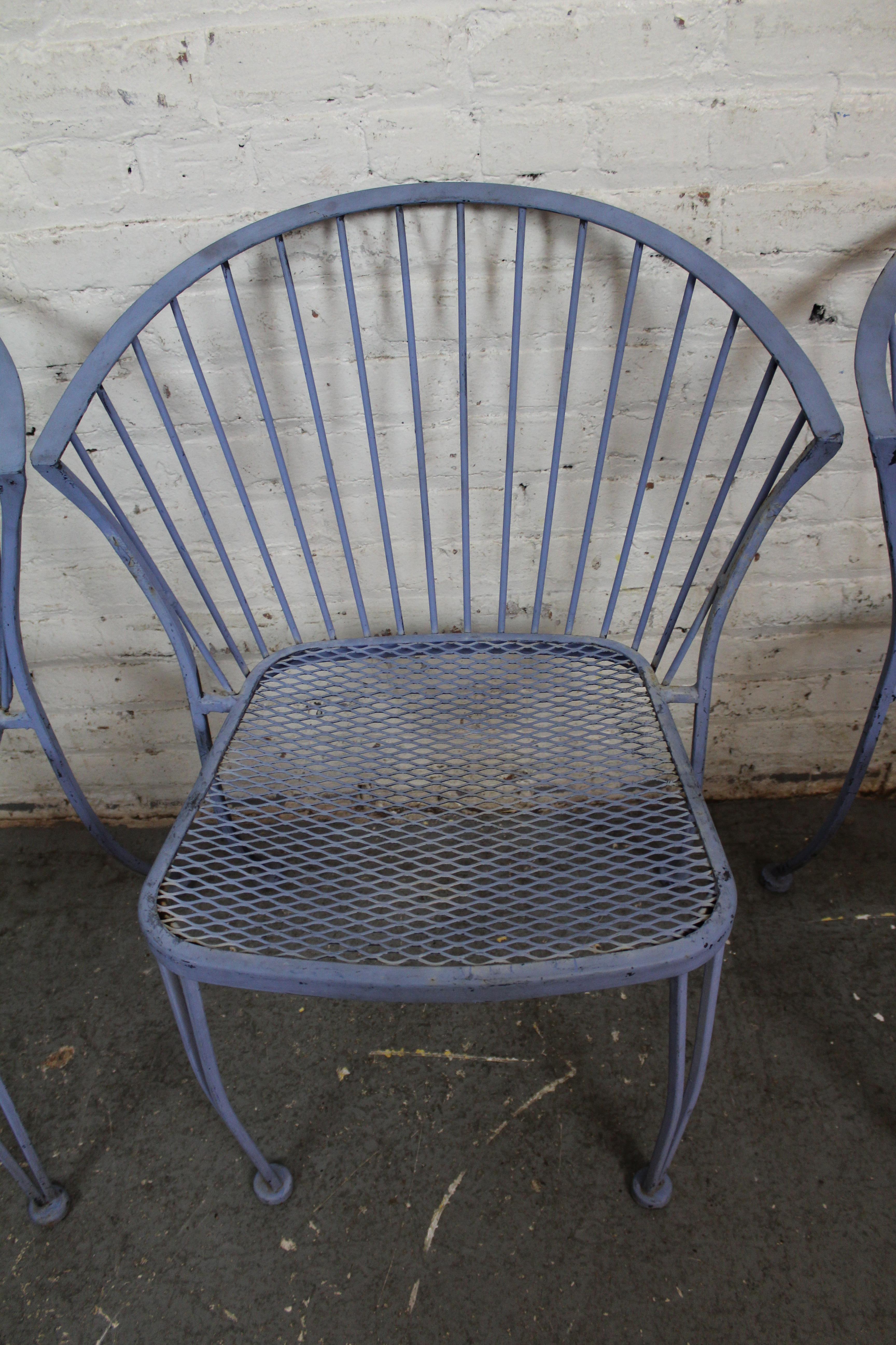 Set of 4 Wrought Iron 