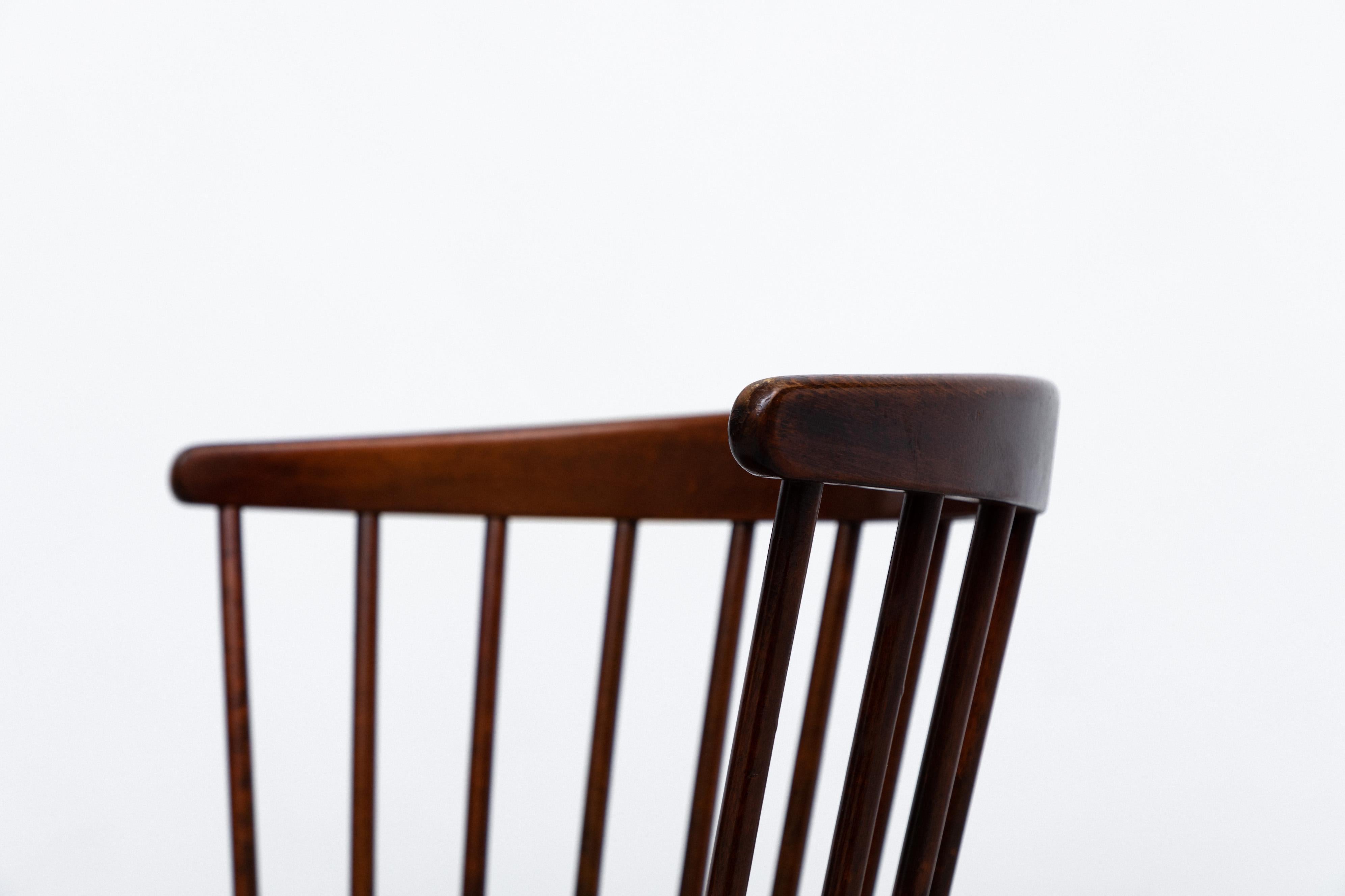 Set of 4 Yngve Ekstrom for Nesto V9 Spindle Back Chairs 1