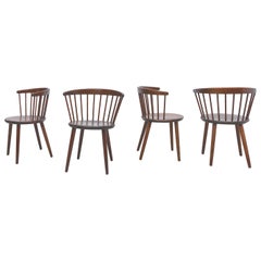 Set of 4 Yngve Ekstrom for Nesto V9 Spindle Back Chairs