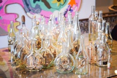 Set of 40 Bottles in Savoyard Folk Art, 1960s