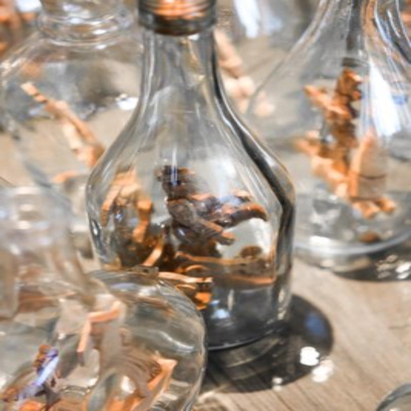 Juego de 40 botellas de arte popular saboyano, años 60 siglo XX en venta