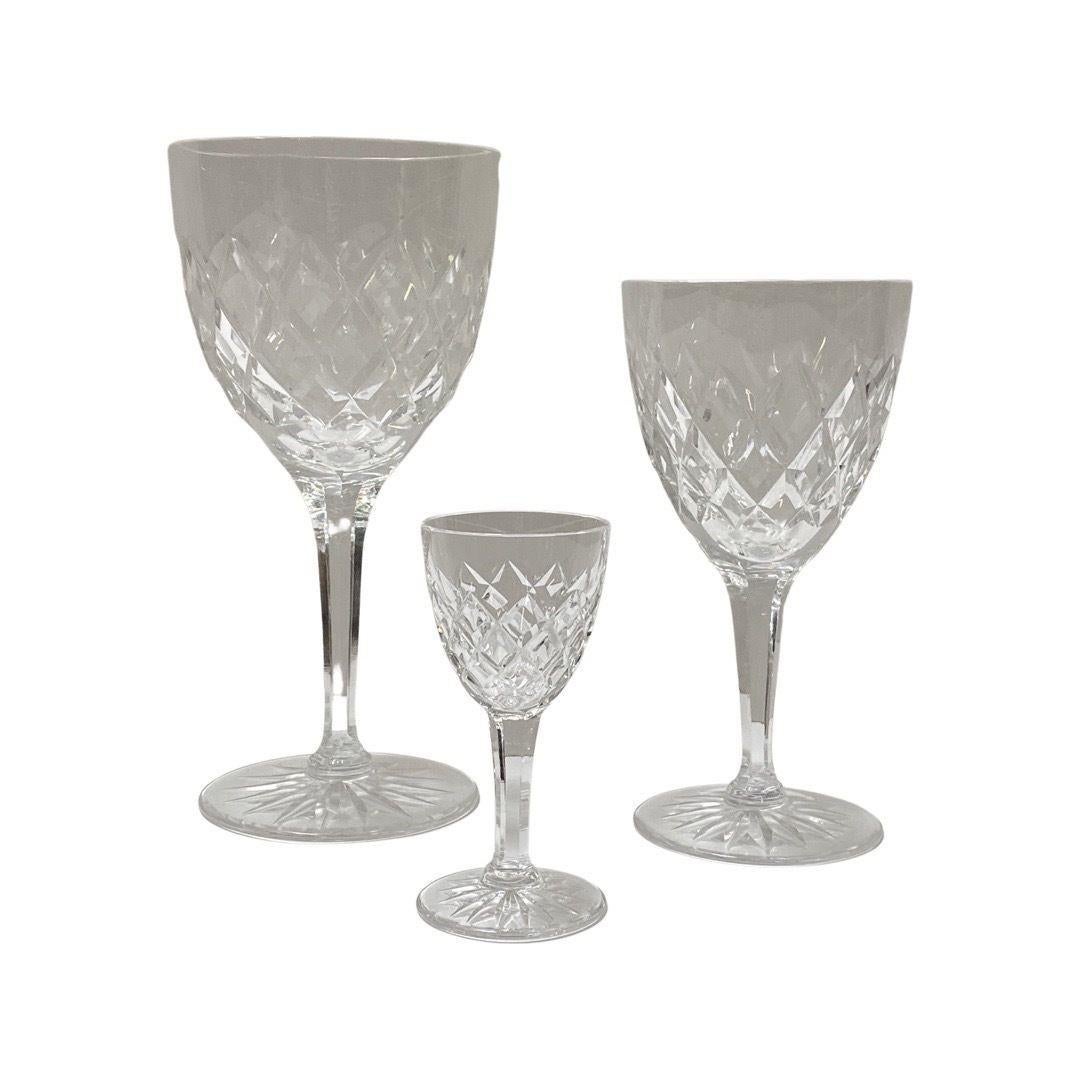 Set of 40 Pieces Crystal Waterford Goblets In Excellent Condition For Sale In Van Nuys, CA