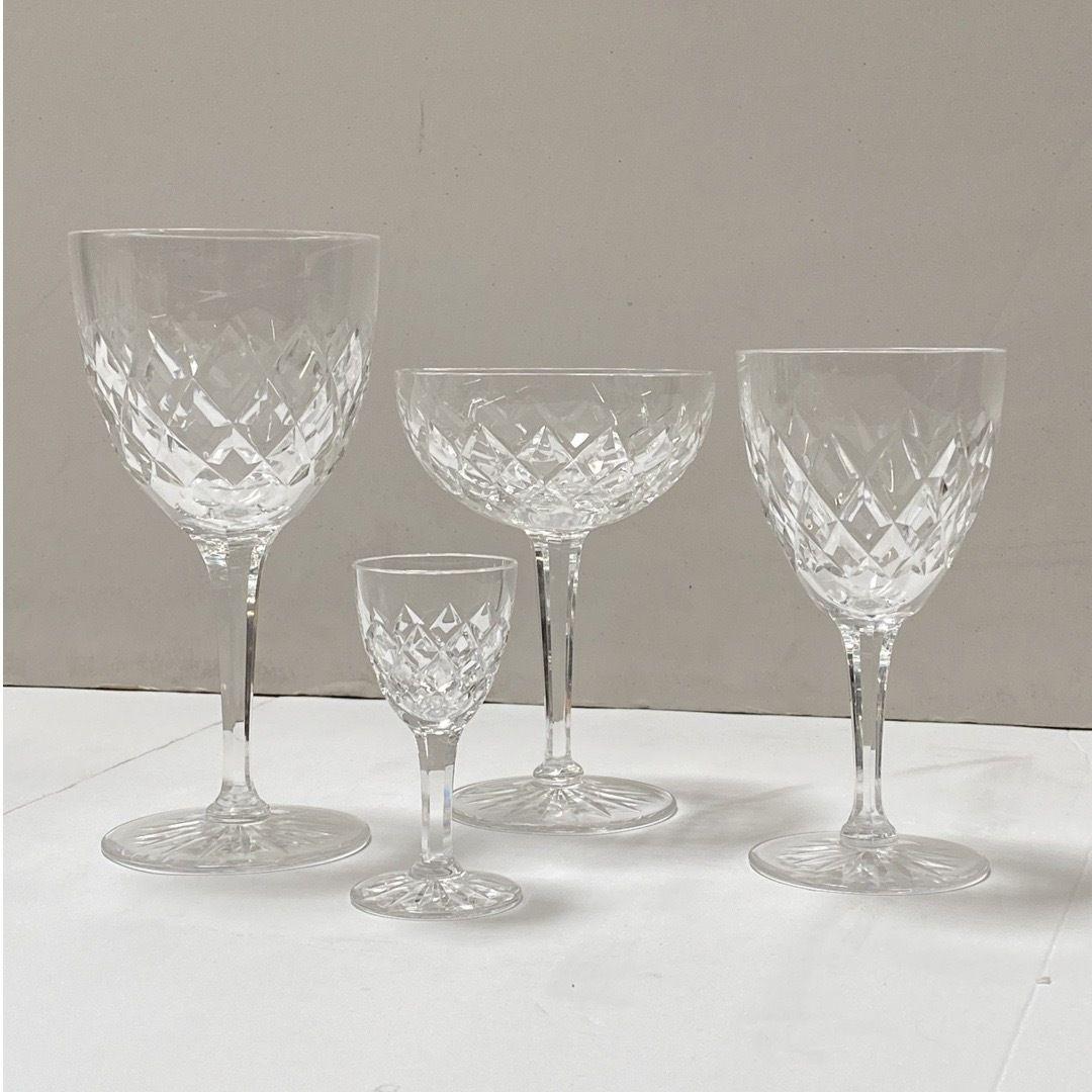 Set of 40 Pieces Crystal Waterford Goblets For Sale 2