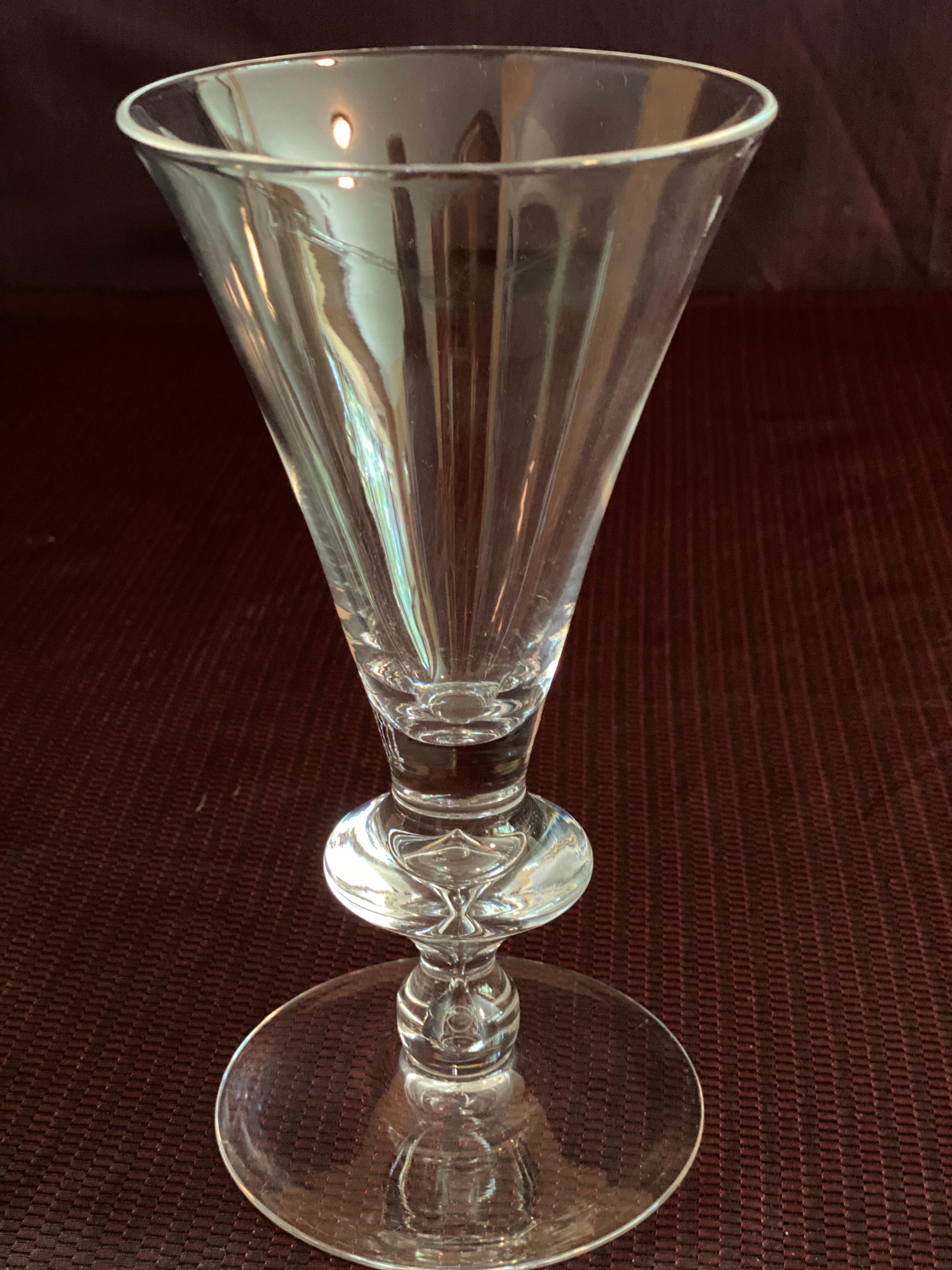 Set of 42 Signed Steuben Glasses, Sidney Waugh, 1930s In Good Condition In San Francisco, CA