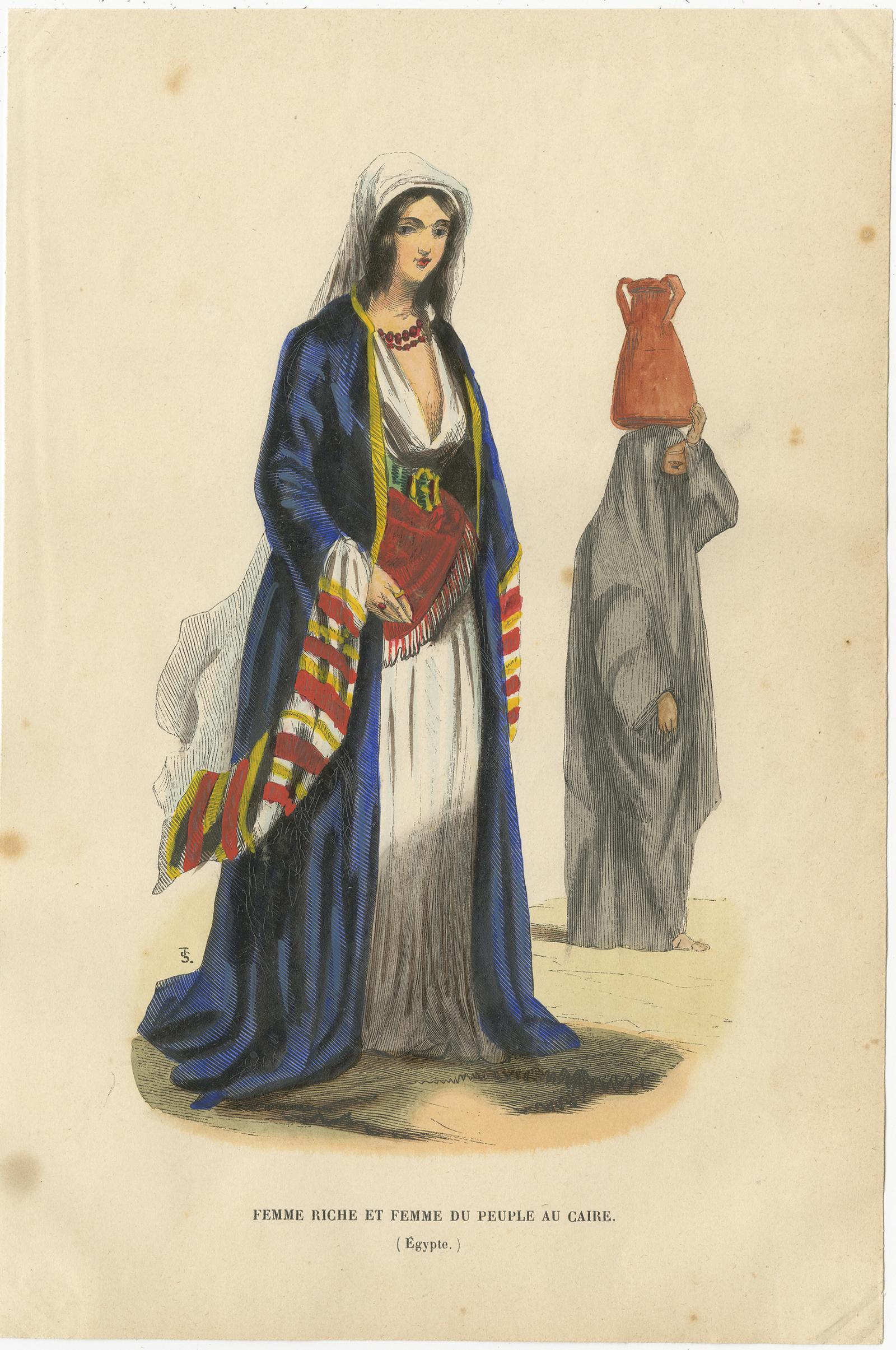19th Century Set of 44 Antique Costume Prints by Wahlen (1843)