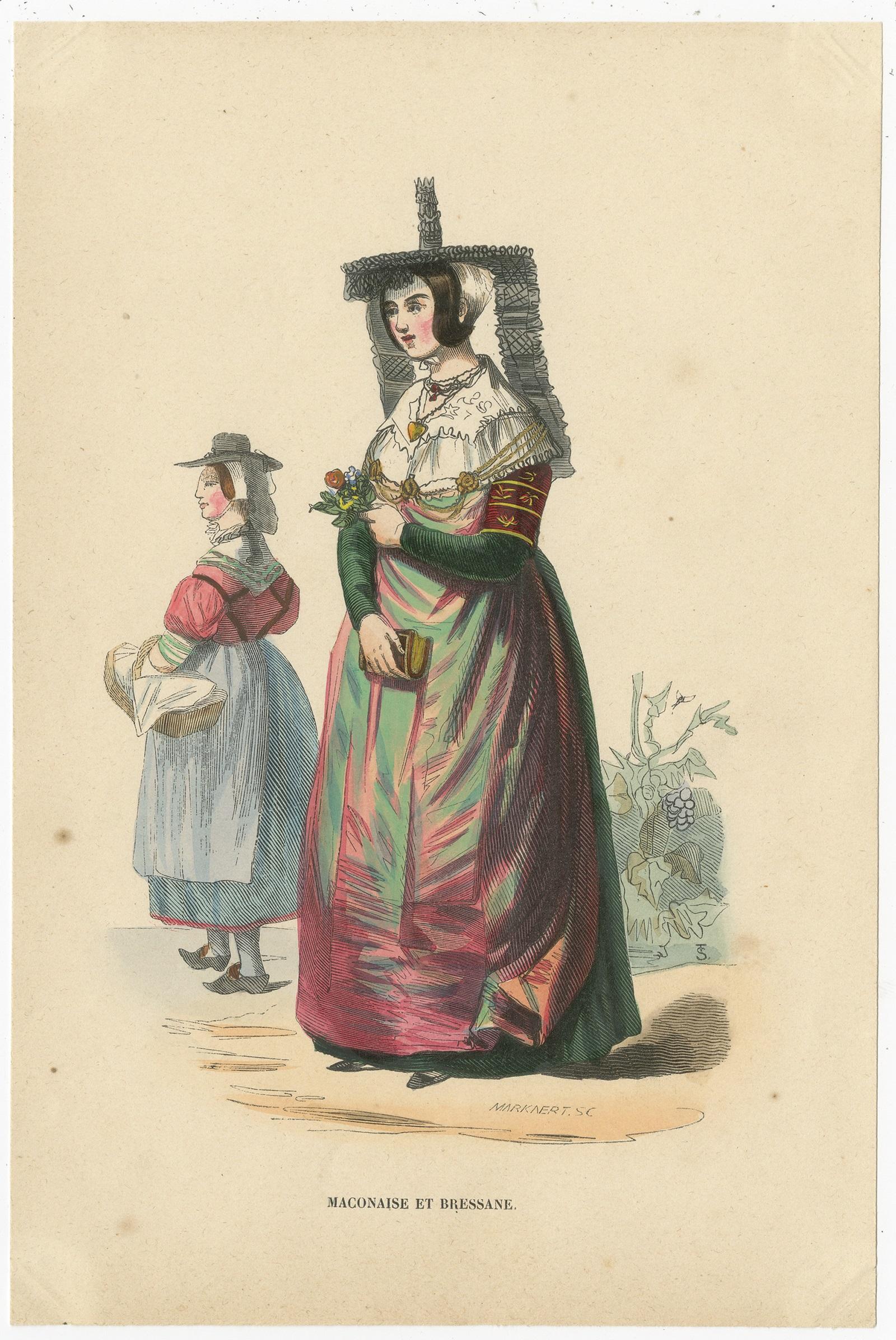 Paper Set of 44 Antique Costume Prints by Wahlen (1843)