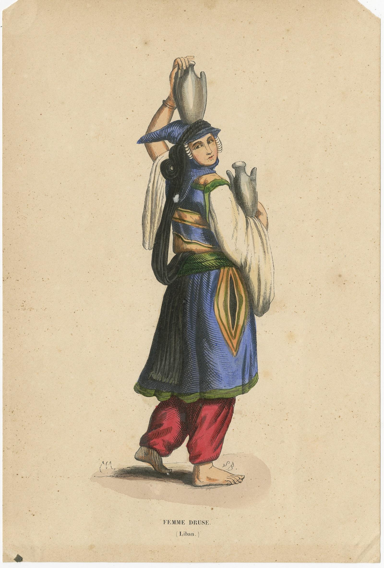 Set of 44 Antique Costume Prints by Wahlen (1843) 1