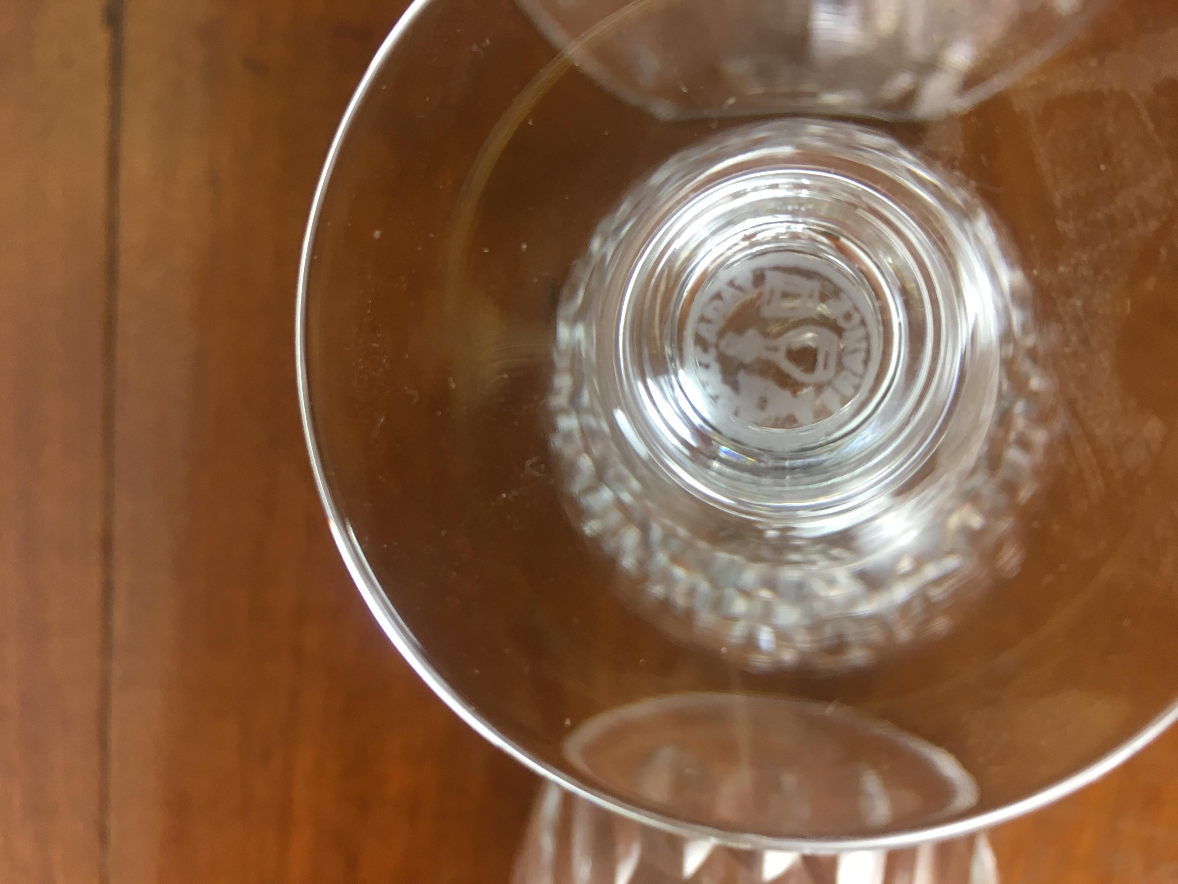 Set of 46 Baccarat Crystal 'Verone' Pattern Glasses, circa 1950s 1