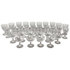 Set of 46 Baccarat Crystal 'Verone' Pattern Glasses, circa 1950s