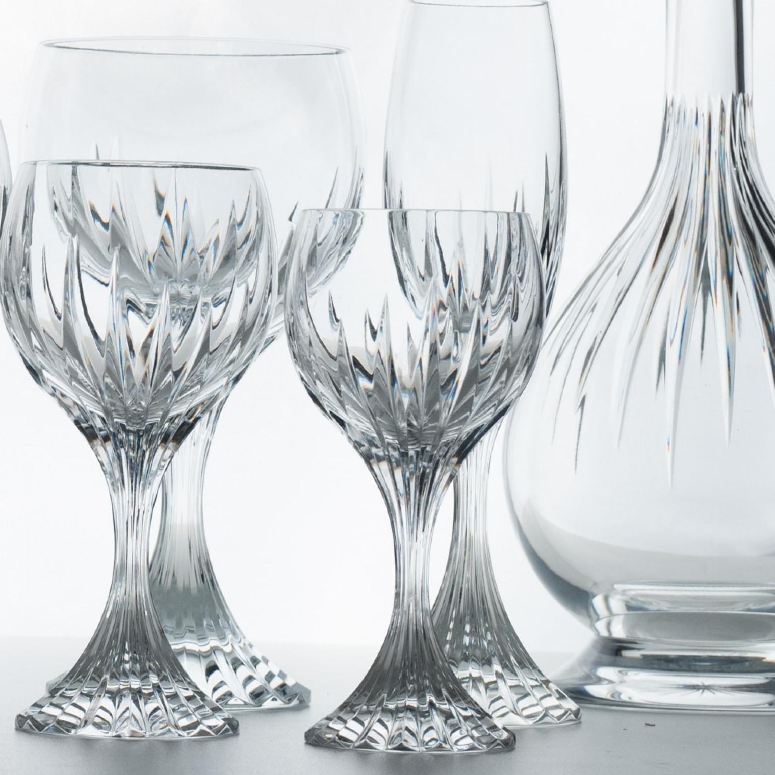 Set of 49 Exquise Baccarat Massena Crystal Pieces, France, 1990 For Sale 5