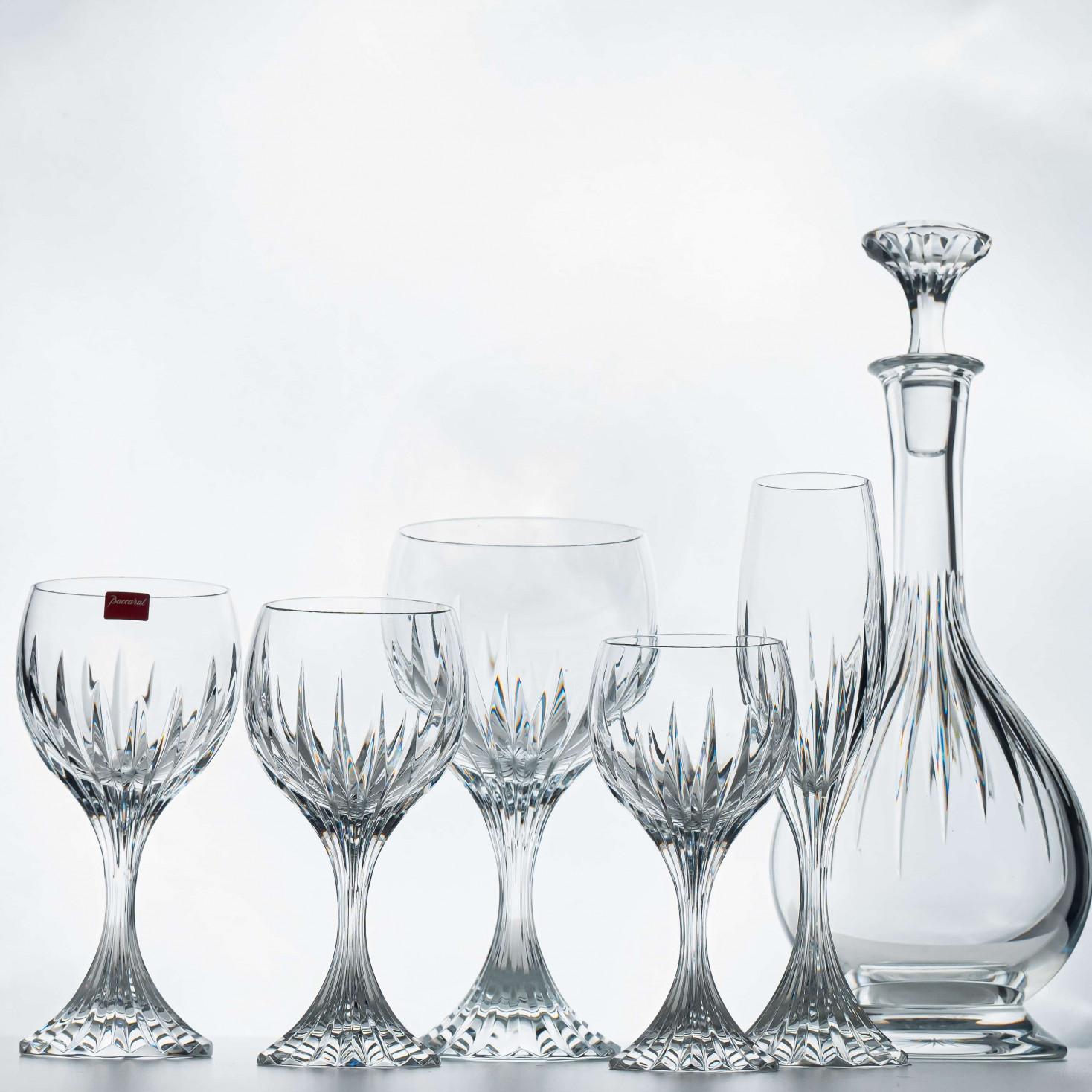 Set of 49 Exquise Baccarat Massena Crystal Pieces, France, 1990 For Sale 7