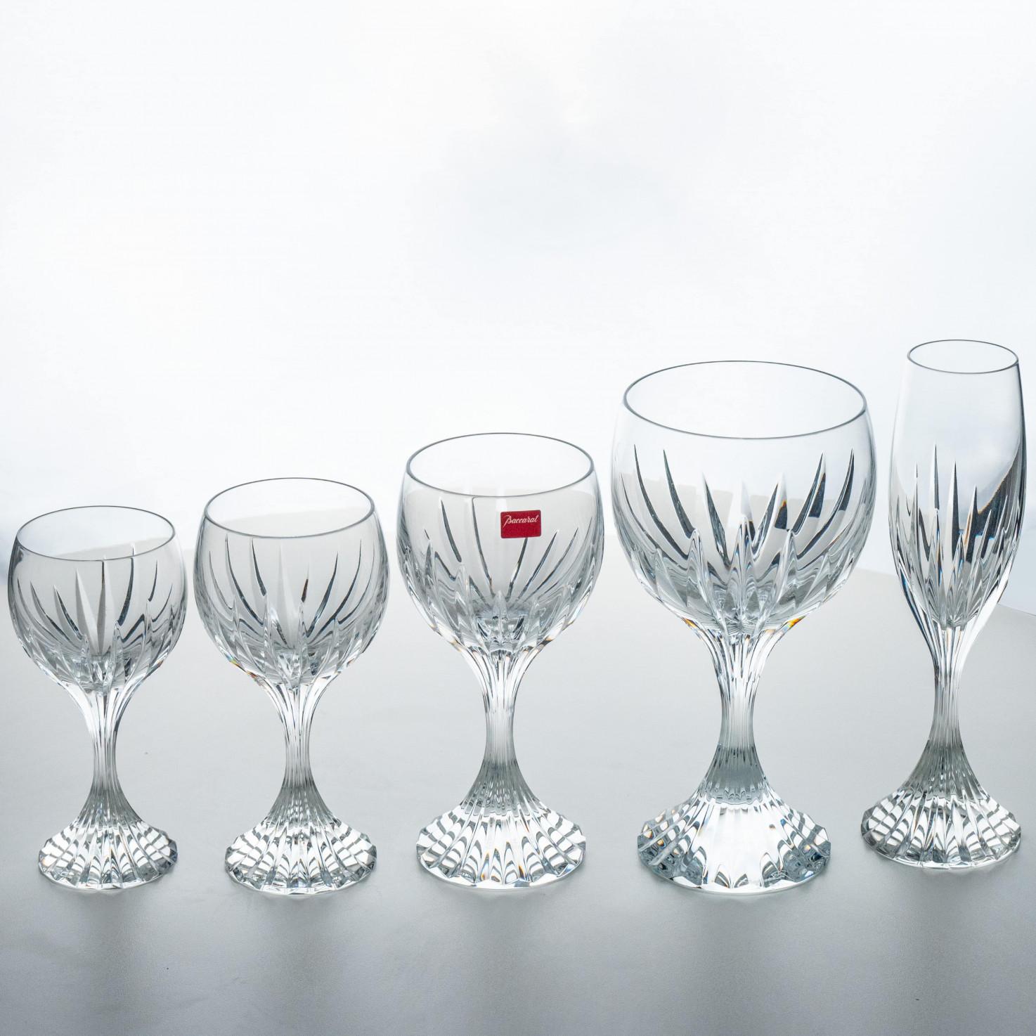 Set of 49 Exquise Baccarat Massena Crystal Pieces, France, 1990 For Sale 8