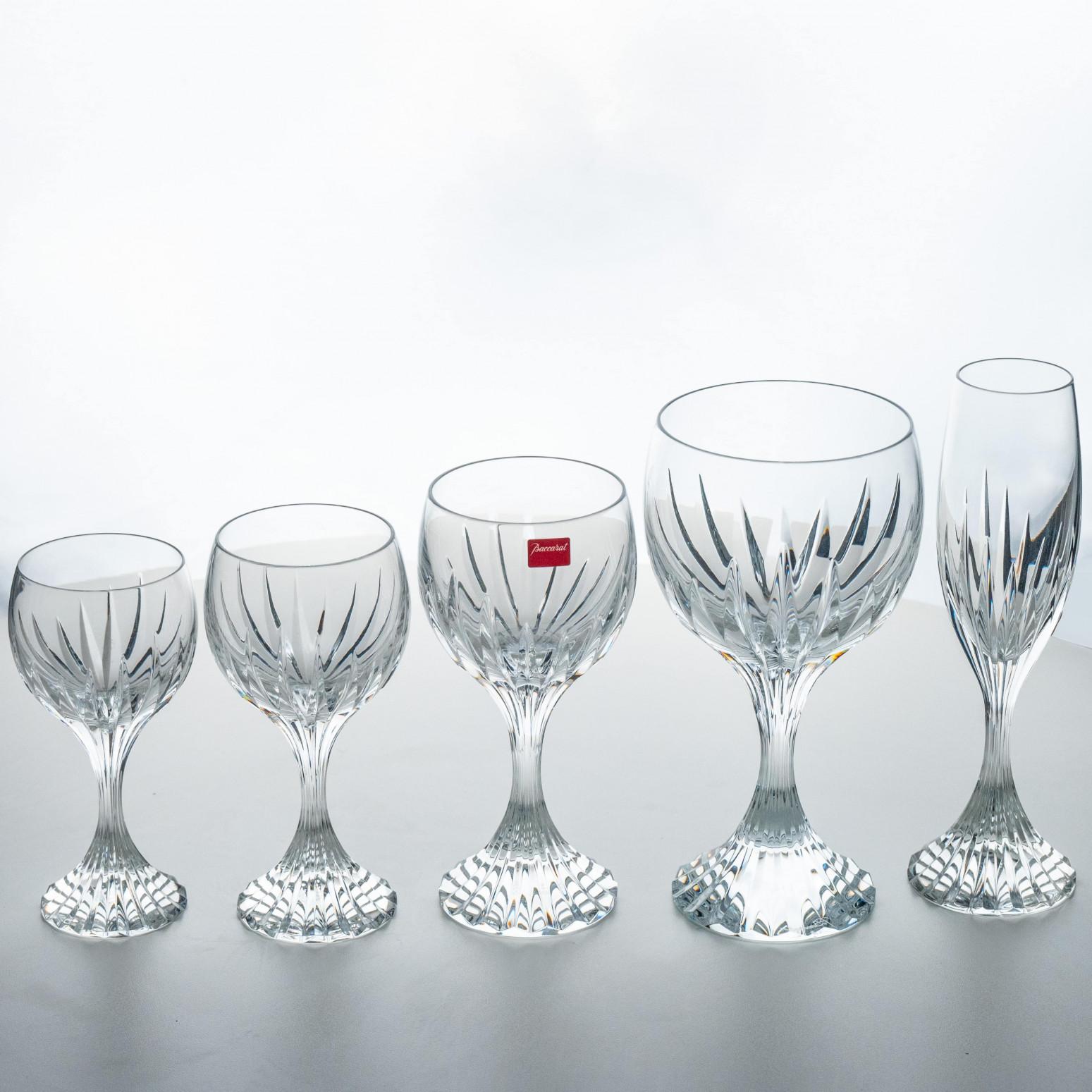 Set of 49 Exquise Baccarat Massena Crystal Pieces, France, 1990 For Sale 9