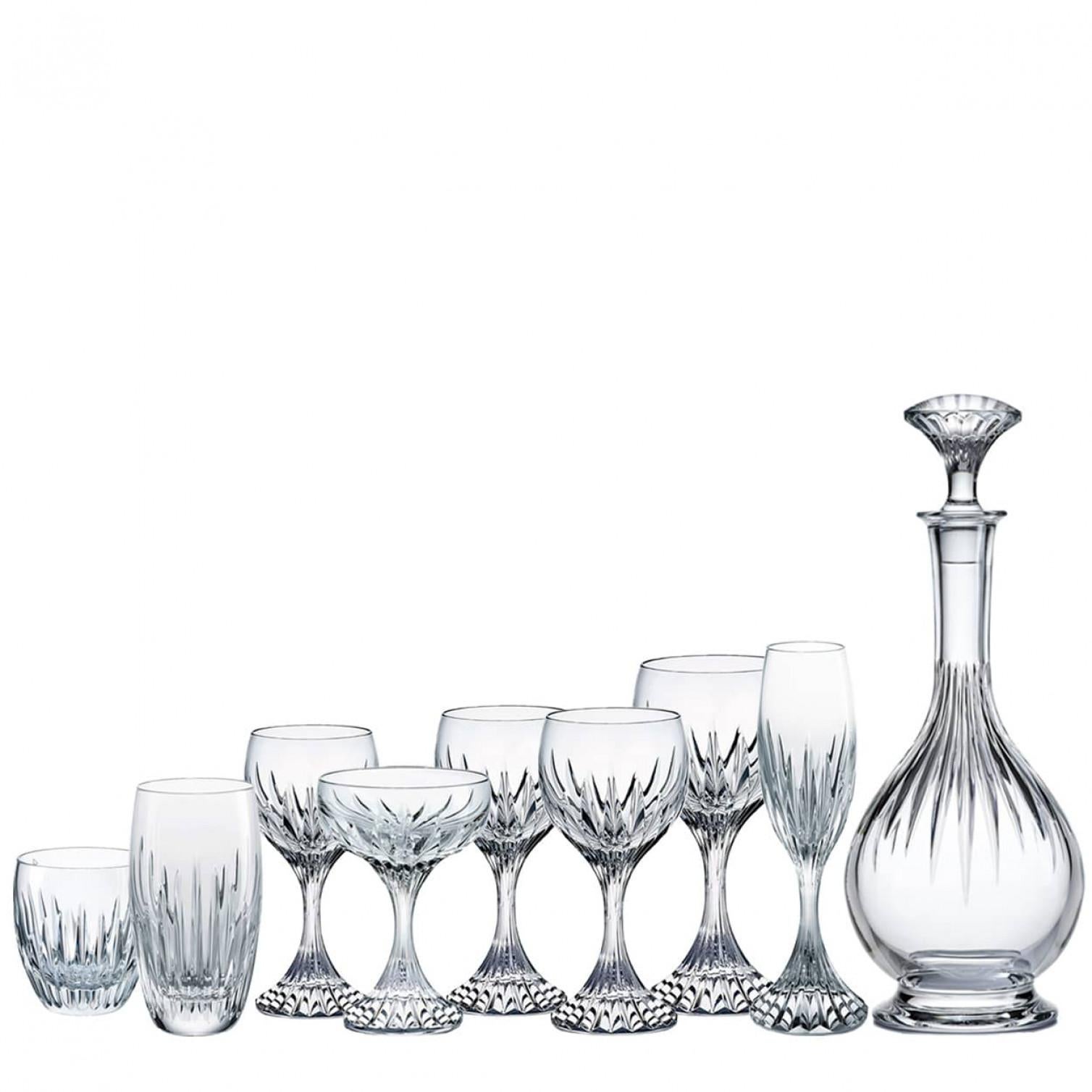 Set of 49 Exquise Baccarat Massena Crystal Pieces, France, 1990 For Sale 9