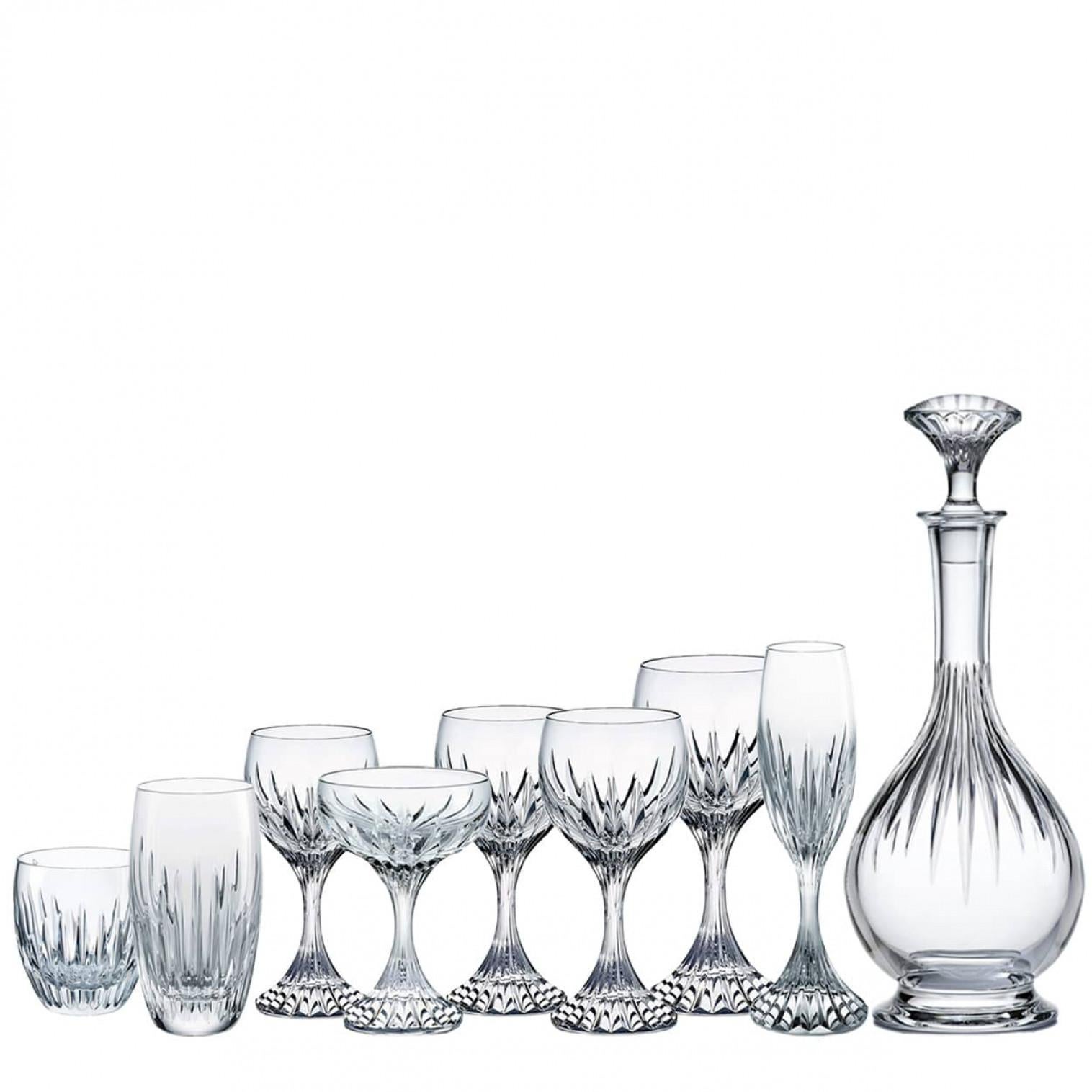 Set of 49 Exquise Baccarat Massena Crystal Pieces, France, 1990 For Sale 10
