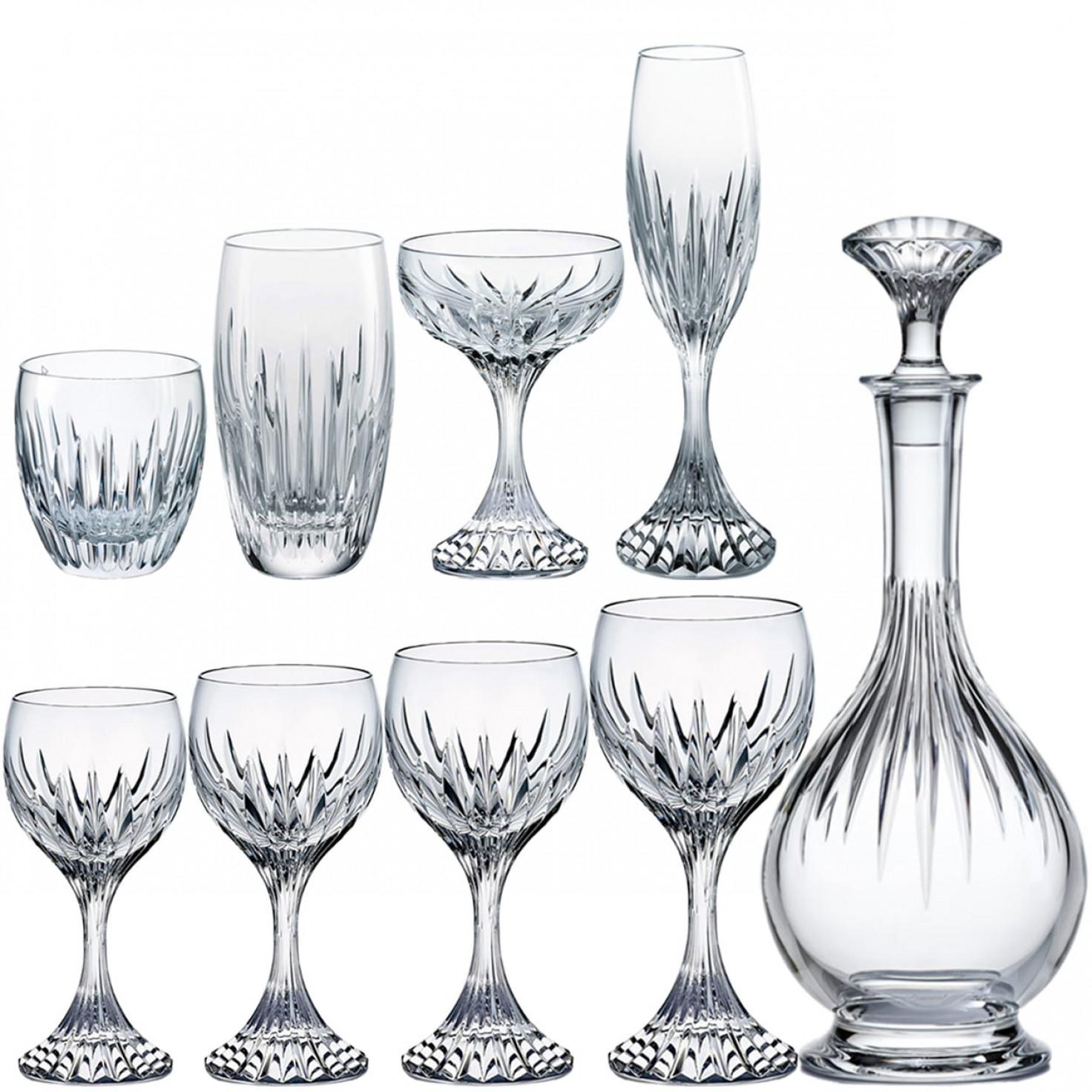 Set of 49 Exquise Baccarat Massena Crystal Pieces, France, 1990 For Sale 10